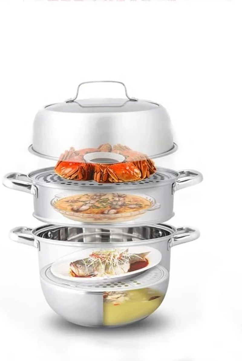 Zhang Xiao Quan Stainless Steel 3-Tier Steamer, 28 Cm Size image number 5