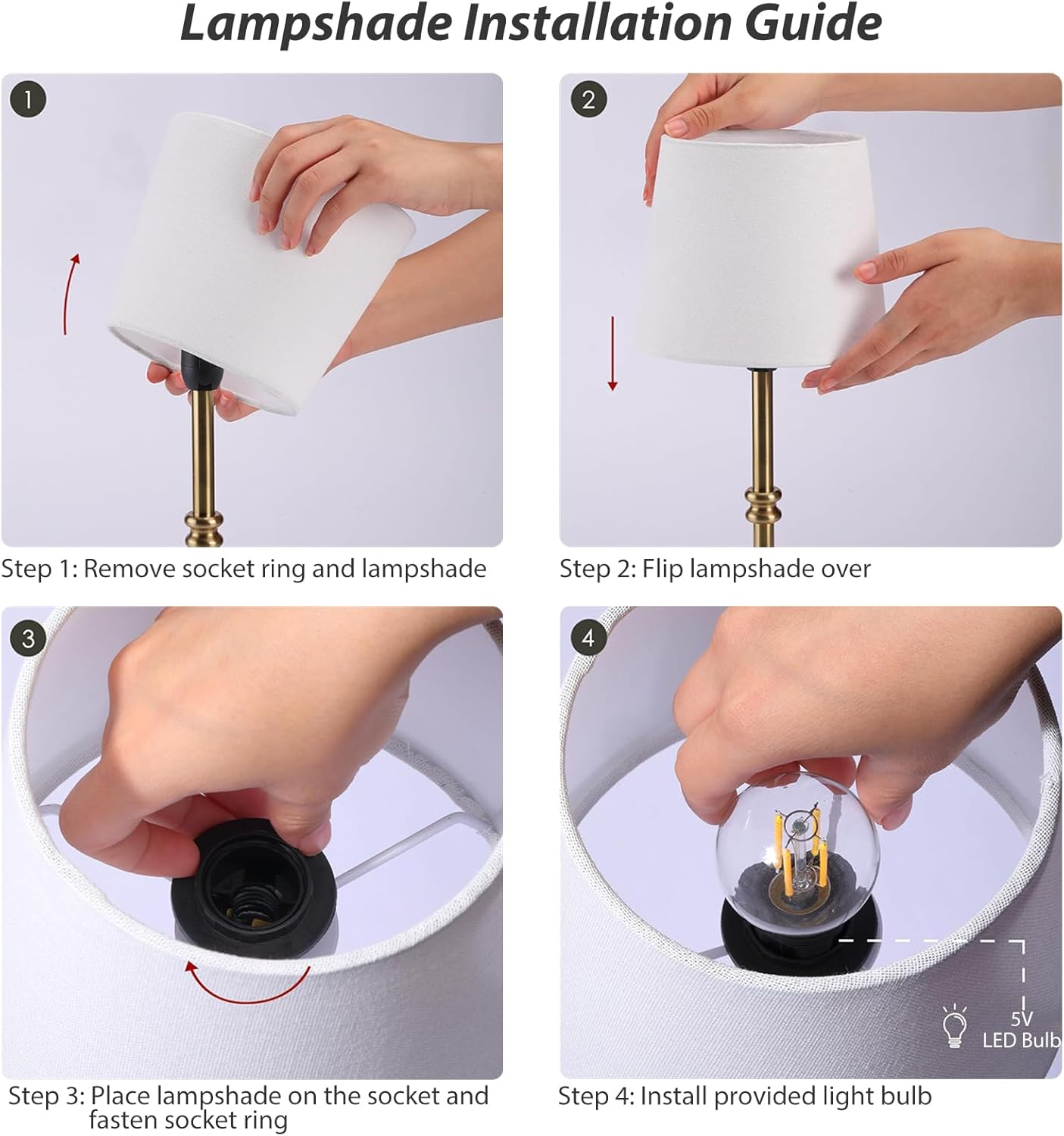 Cordless Table Lamp, 16" Fabric Shade Desk Lamp with 3-Level Brightness, 5200Mah Portable Battery Operated Desk Lamp for Bedroom Office Restaurants Bars image number 2