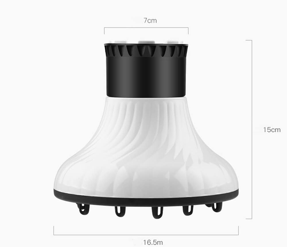 QIRUIRED Universal Hair Diffuser Hair Dryers with Nozzle for 1.49 in to 2.36 Inch Hair Drying Adjustable Professional Salon Tool for Curly and Natural Wavy Hair Styling (White) - Black image number 5
