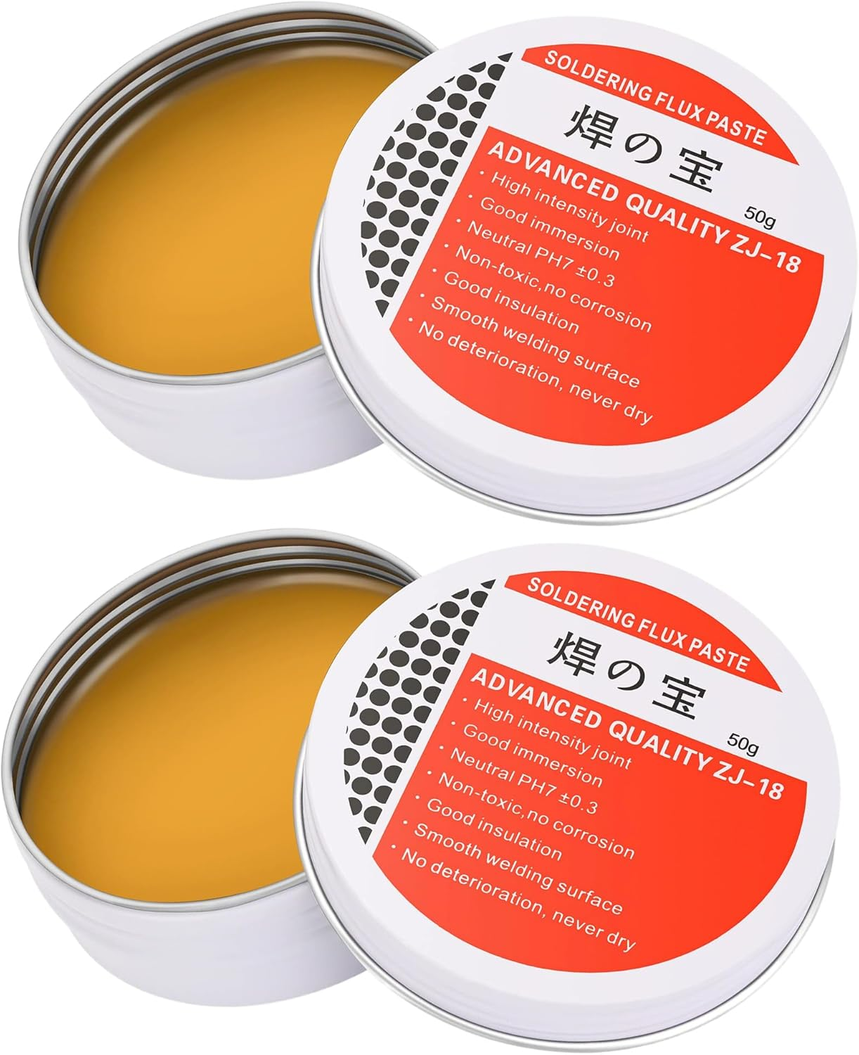 2Jar Solder Flux,No-Clean Solder Paste, Flux for Soldering, Rosin Soldering Flux Paste for Lead-Free Electronics Soldering and Soldering Diy(100G) image number 2