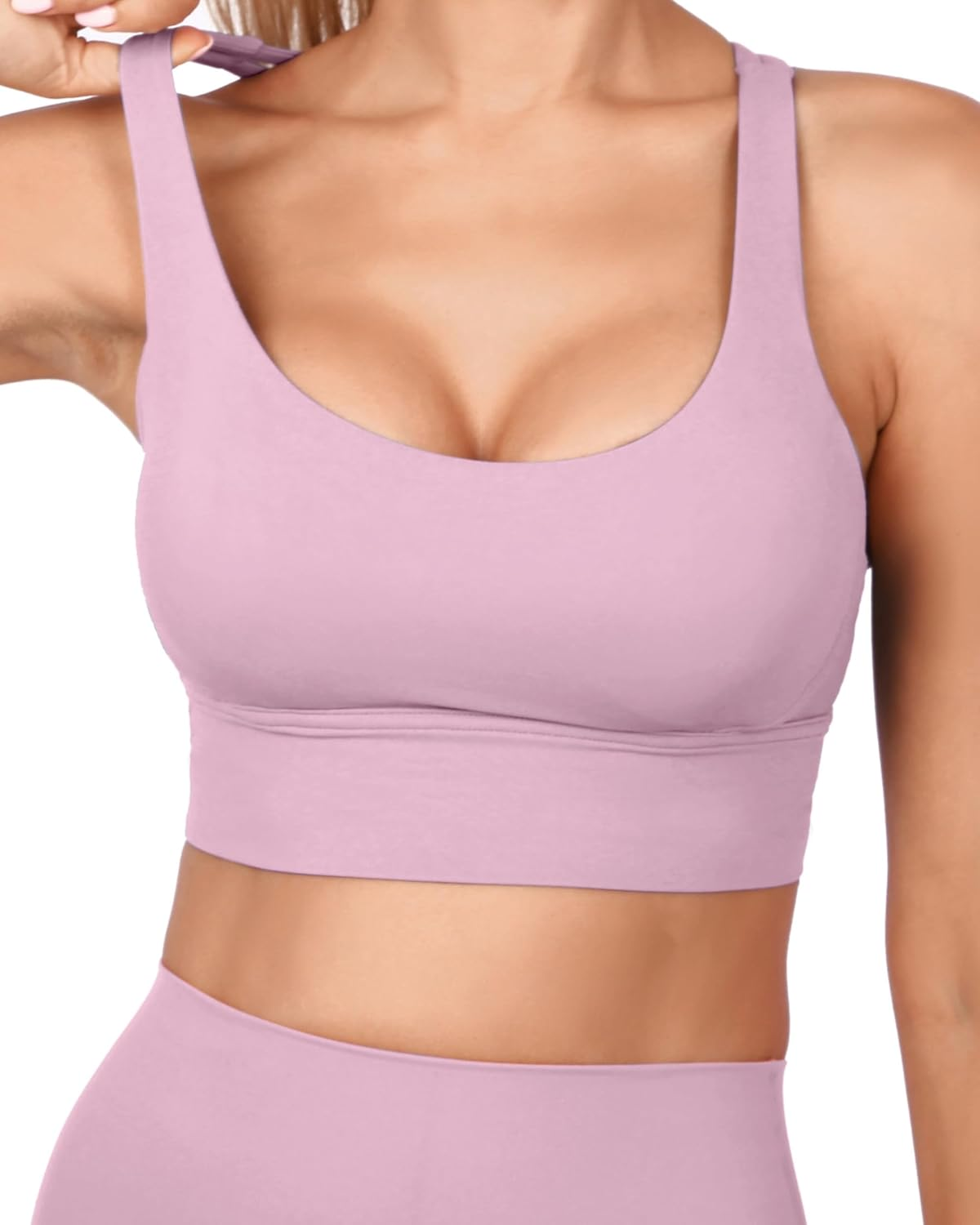 Sports Bra for Women Strappy Padded High Impact Push up Athletic Running Sports Bra Workout Bra Yoga Bra image number 2