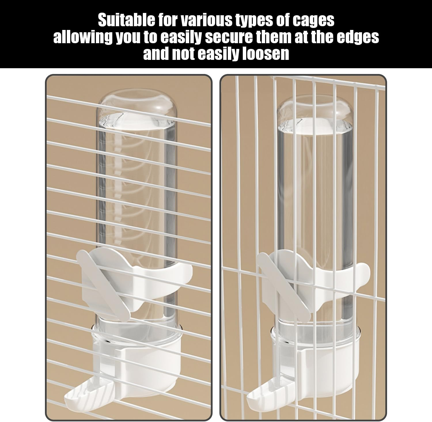 JDNFKG Pack of 3 Parrot Drinking Fountains and 1 X Cleaning Brush, Leak-Proof Hanging, Bird Cage Drinking Device, Accessories for Bird Care image number 1