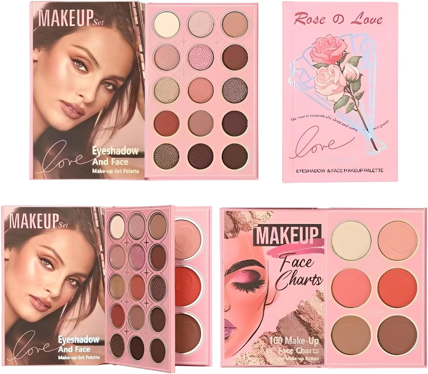 Makeup Book Palette - 21-Colors Book-Style Longwear Cosmetics Kit,Travel Makeup Set - for Women Girls Beginners Daily Routine Wedding Party Practice image number 5