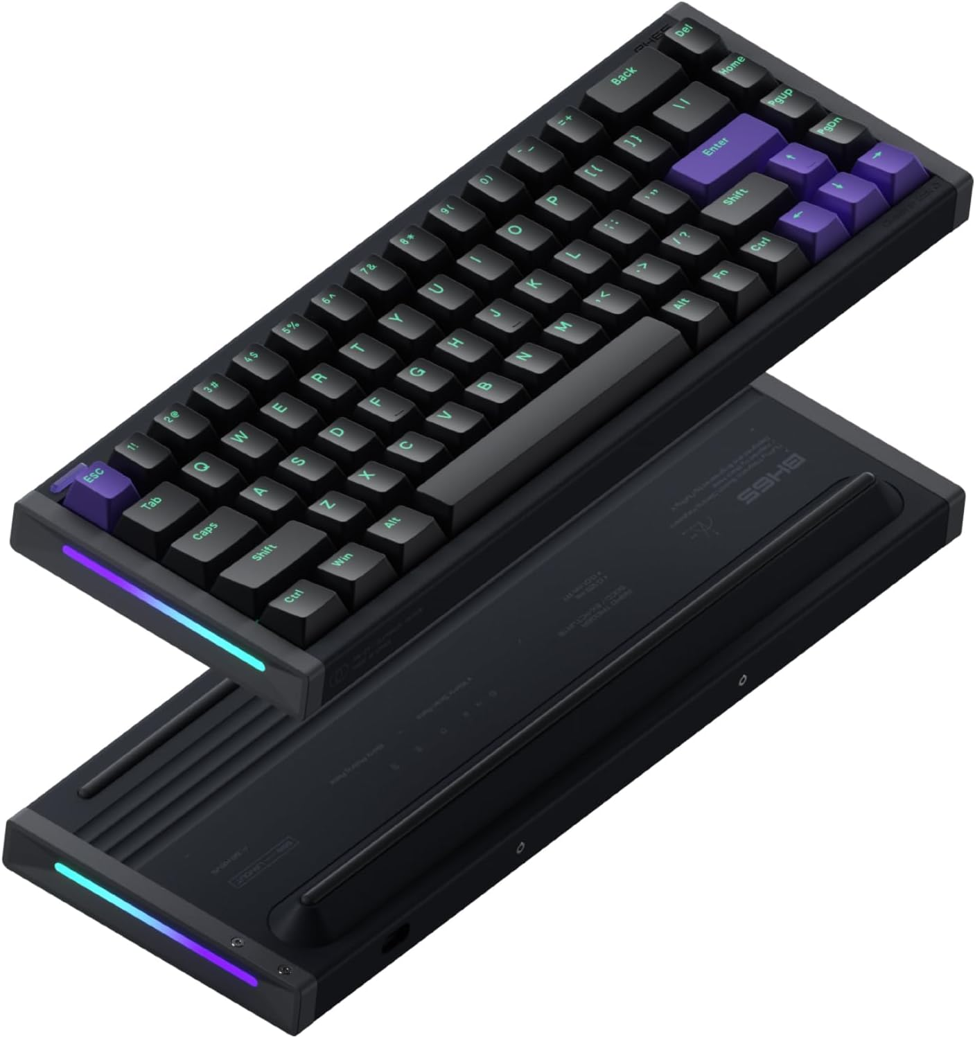 Nuphyx BH65 All-Aluminum Magnetic Switch Gaming Keyboard,65% 68Keys RGB Rapid Trigger Wired Custom Hall Effect Keyboard,Pbt Keycaps,Actuation Point Adjustable,8K Hz Polling Rate-Magnetic Jade Gaming