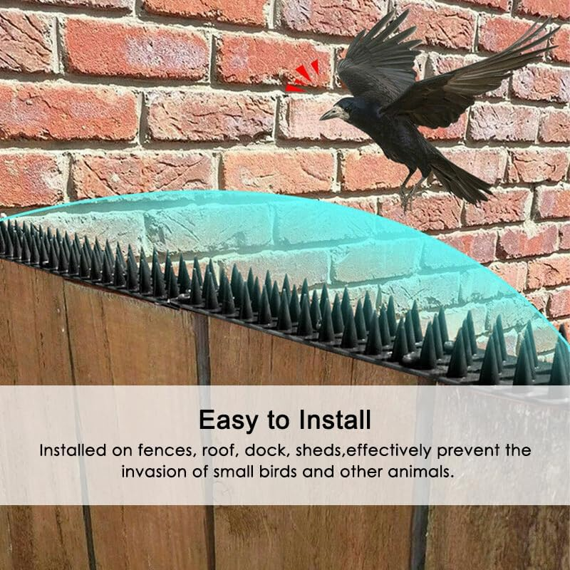 Leona Co 12Pc Bird Spikes for Outside, Bird Deterrent Spikes for Small Robin Pigeon Squirrel Raccoon Crow Cats Defender Spikes to Keep Birds Away and Keep Birds from Building Nest (24Pc) image number 5