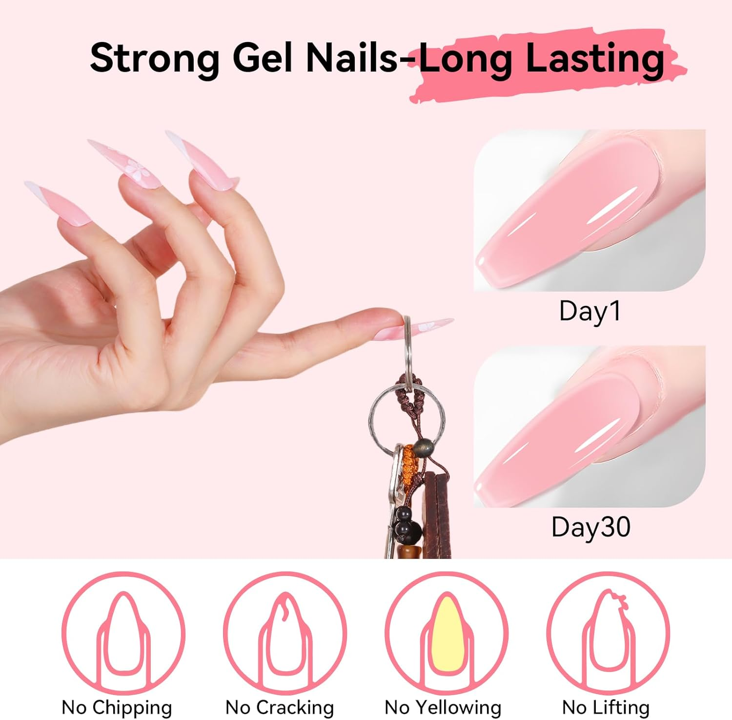 Makartt P-21 Poly Nail Builder Gel Hybrid Gel 50ML 1.76Oz Natural Pink Nail Extension Gel Nail Enhancement Nail Thickening Tool image number 2