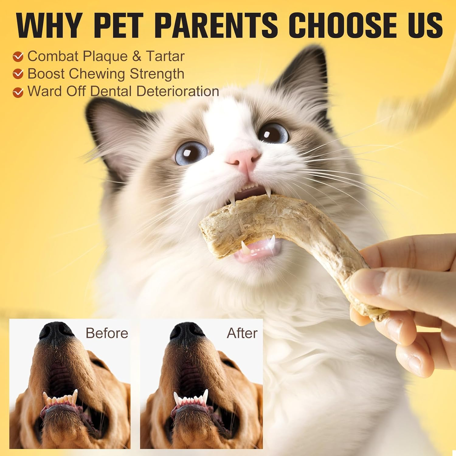 Freeze - Dried Chicken Necks for Cats & Dogs | Teeth Grinding & 0 Additives | 200G (7.05Oz) (XS) image number 5