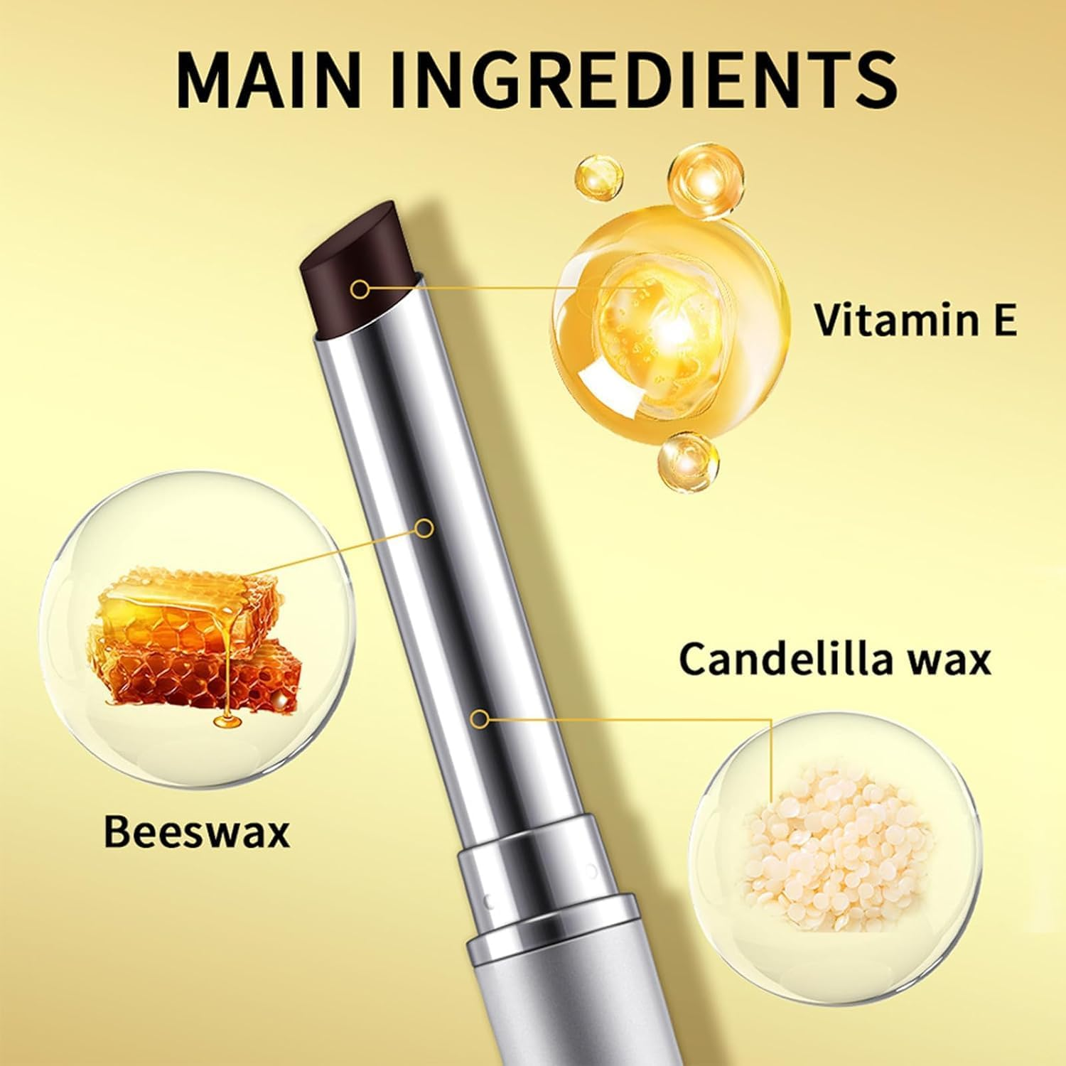 Honey Lipstick Tinted Lip Balm - Sheer Hydrating Lipstick for All Skin Tones - Moisturizing Lip Color, Nourishing Lip Balm with a Hint of Natural Black Cherry Tint image number 5