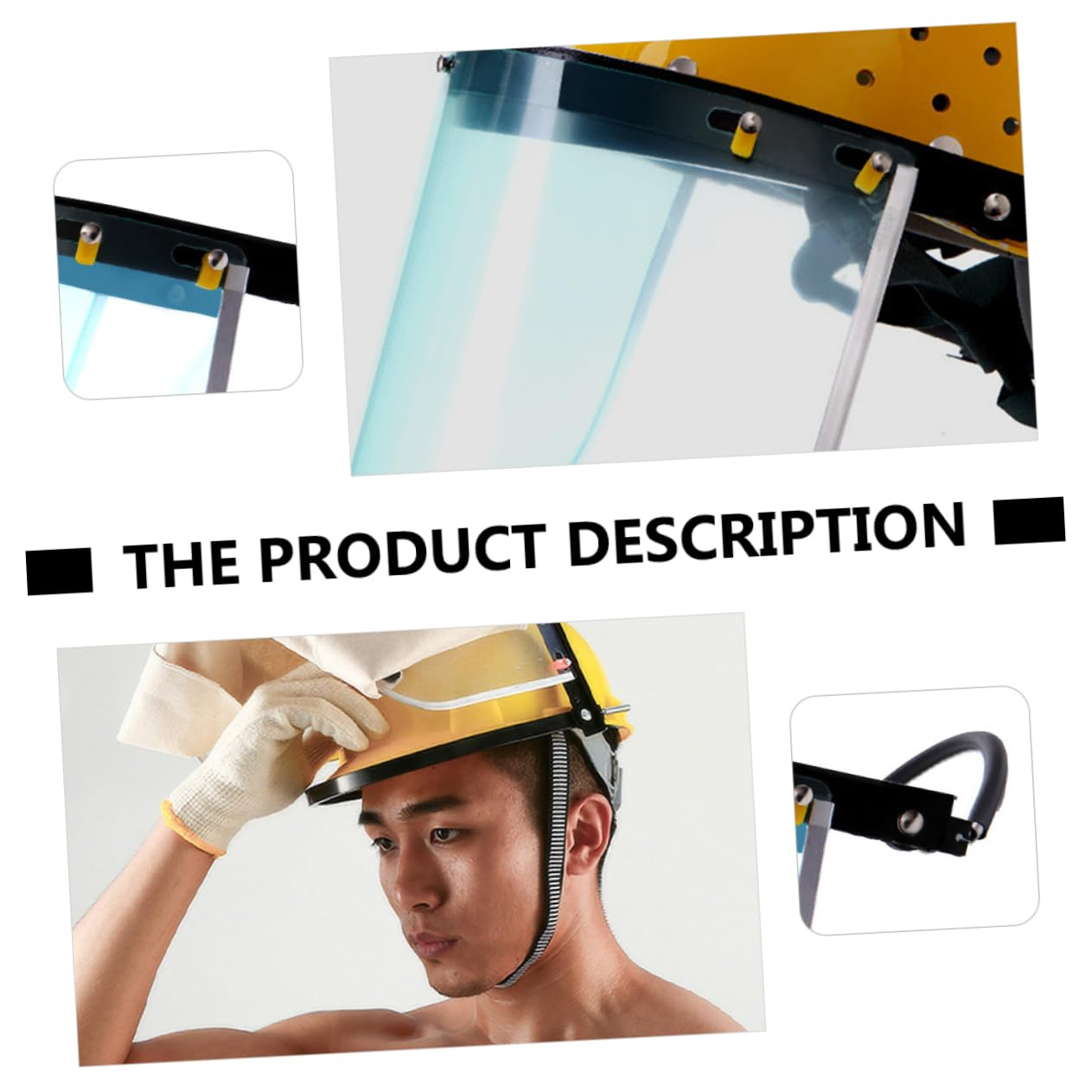 WOONEKY 1Pc Helmet Safety with Aluminum Bracket Face Guard for Helmet Easy Installation Protective for Welders and Construction Workers Anti-Dust and Anti-Splash Design image number 4