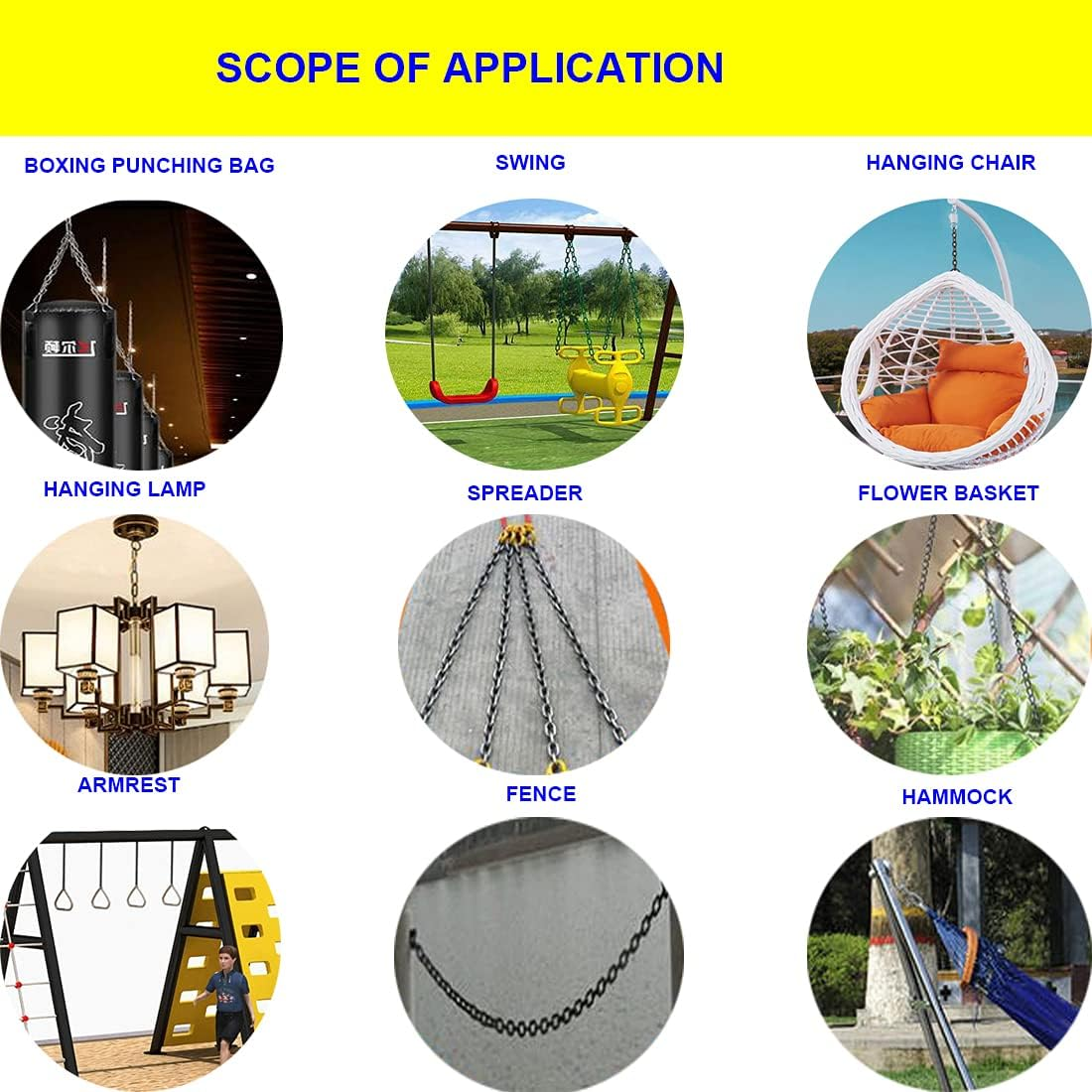 1000 Lbs Weight Heavy Duty Spring for Heavy Punching Bags Hanging Chair Hammocks Swing Trapeze Yoga (2)