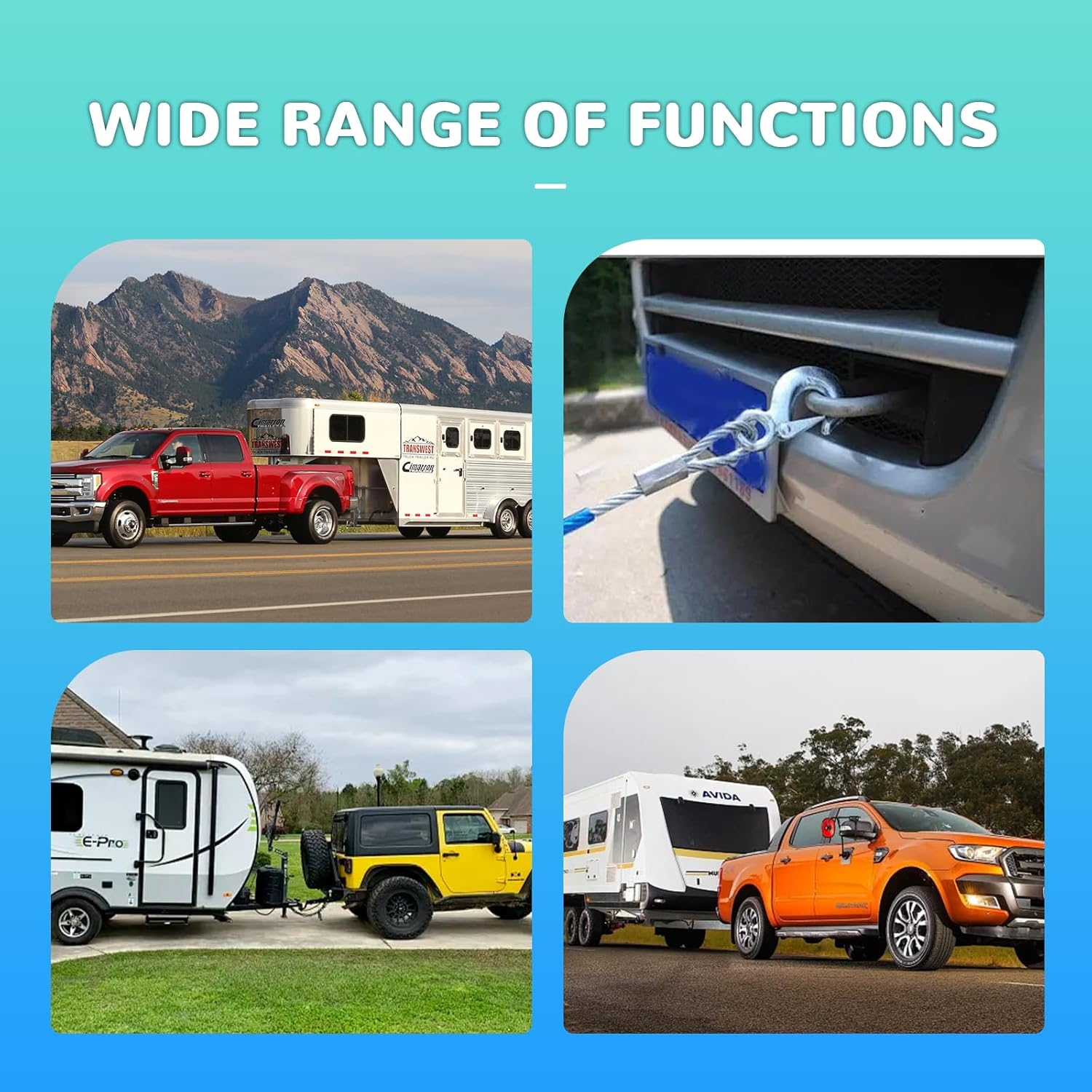 Tow Bar Cover Universal Fit for Most Vehicles Including Cars Trucks Rvs and Trailers Durable PETG Material Dust Proof Protective Cap with Easy Installation and Eye Catching Design image number 3