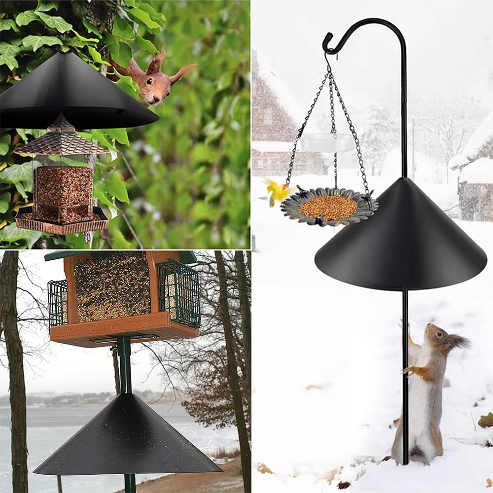 3 Pack Squirrel Baffle, outside Pole Mount Bird House Guard, Designed to Protect Outdoor Pole-Mounted Bird Houses, Bird Feeders, and Nesting Boxes from Squirrel Intrusion, for Outdoor Shepherd&rsquo;S Hook image number 2