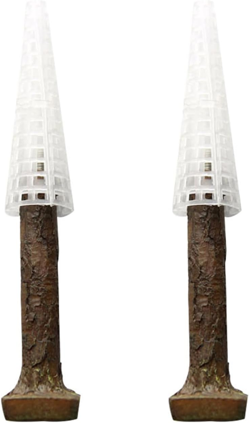 Ksngtixe 2Pcs Christmas Moss Tree Aquarium Decor - Artificial Underwater Plants for Fish Tank, Holiday Themed Fish Decorations with Realistic Trunk Design