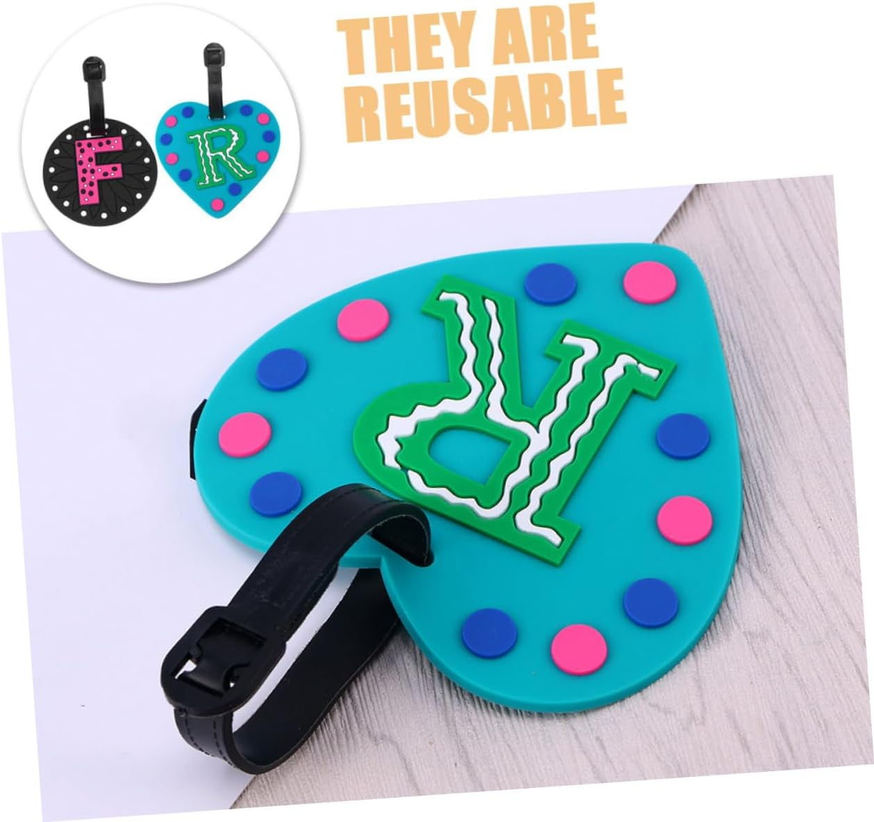 VERDANVERSE 2Pcs Luggage Tag for Suitcases Travel Gear Bag Tags Letter Cruise Luggage image number 6