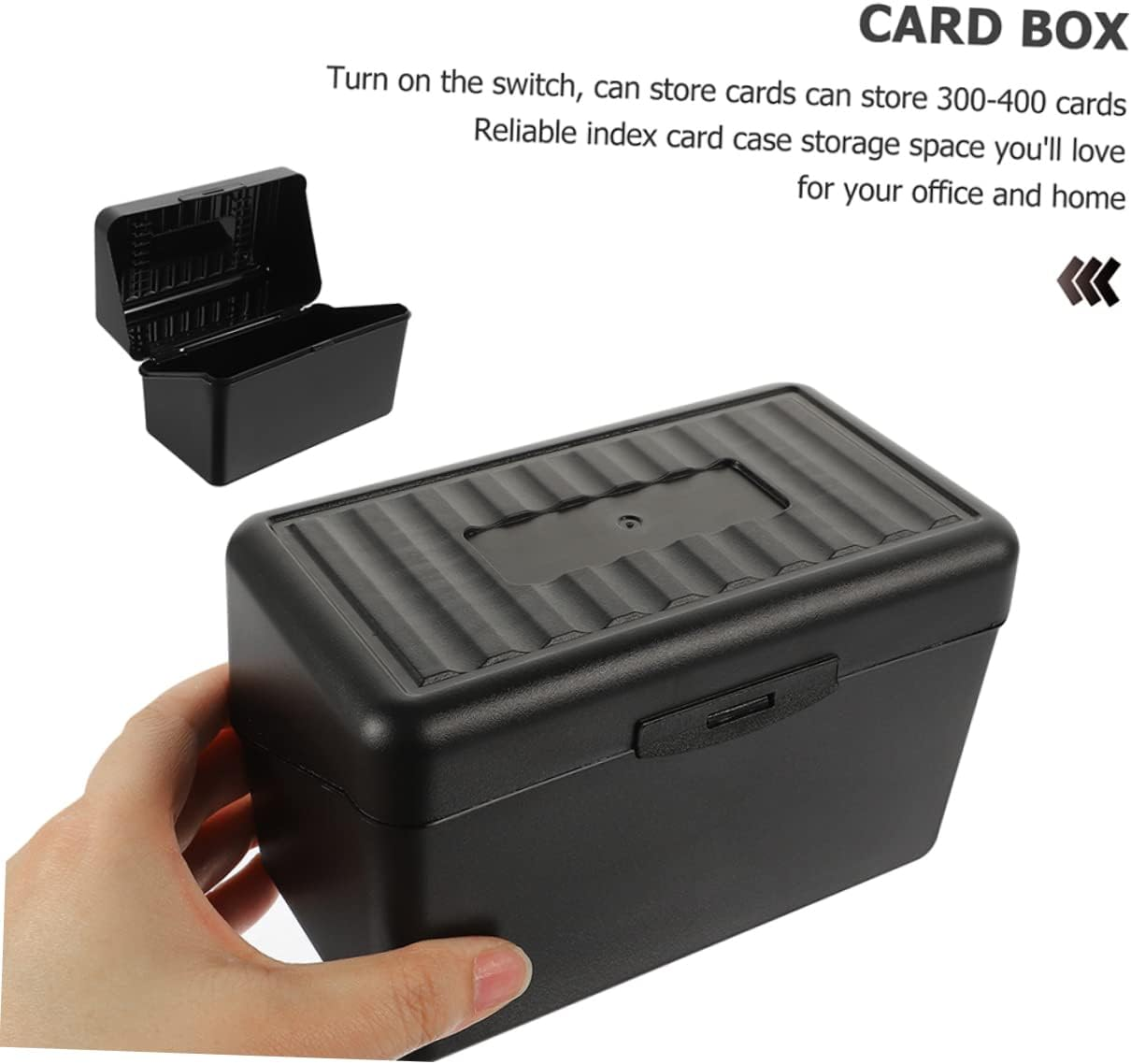 NUOBESTY 6Pcs Portable Office Cards Box Business Card Holder Organizer Storage Case for Office Use Convenient Holder image number 2