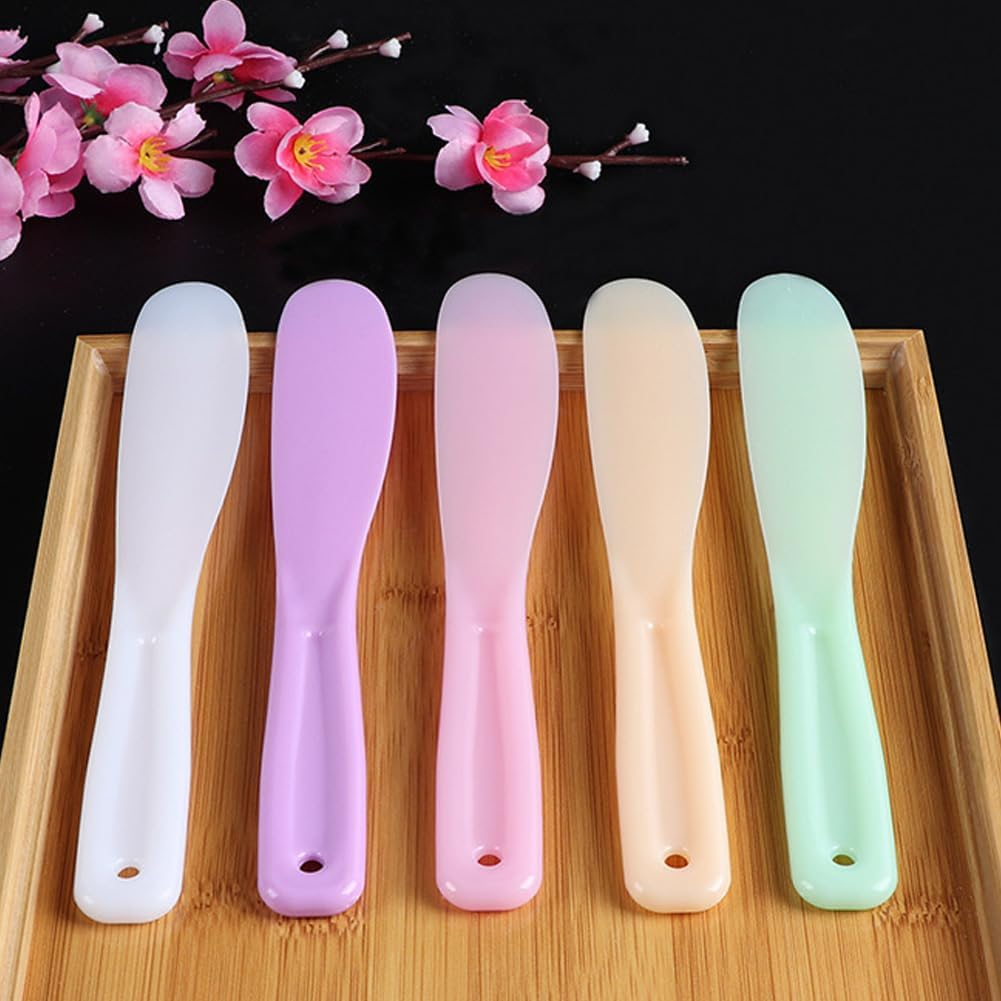 10 Pcs Plastic Cosmetic Spatula Large Skin Spatula Makeup Cosmetic Mask Spatula Reusable Cosmetic Spoon Mixing DIY Mask Tool image number 4