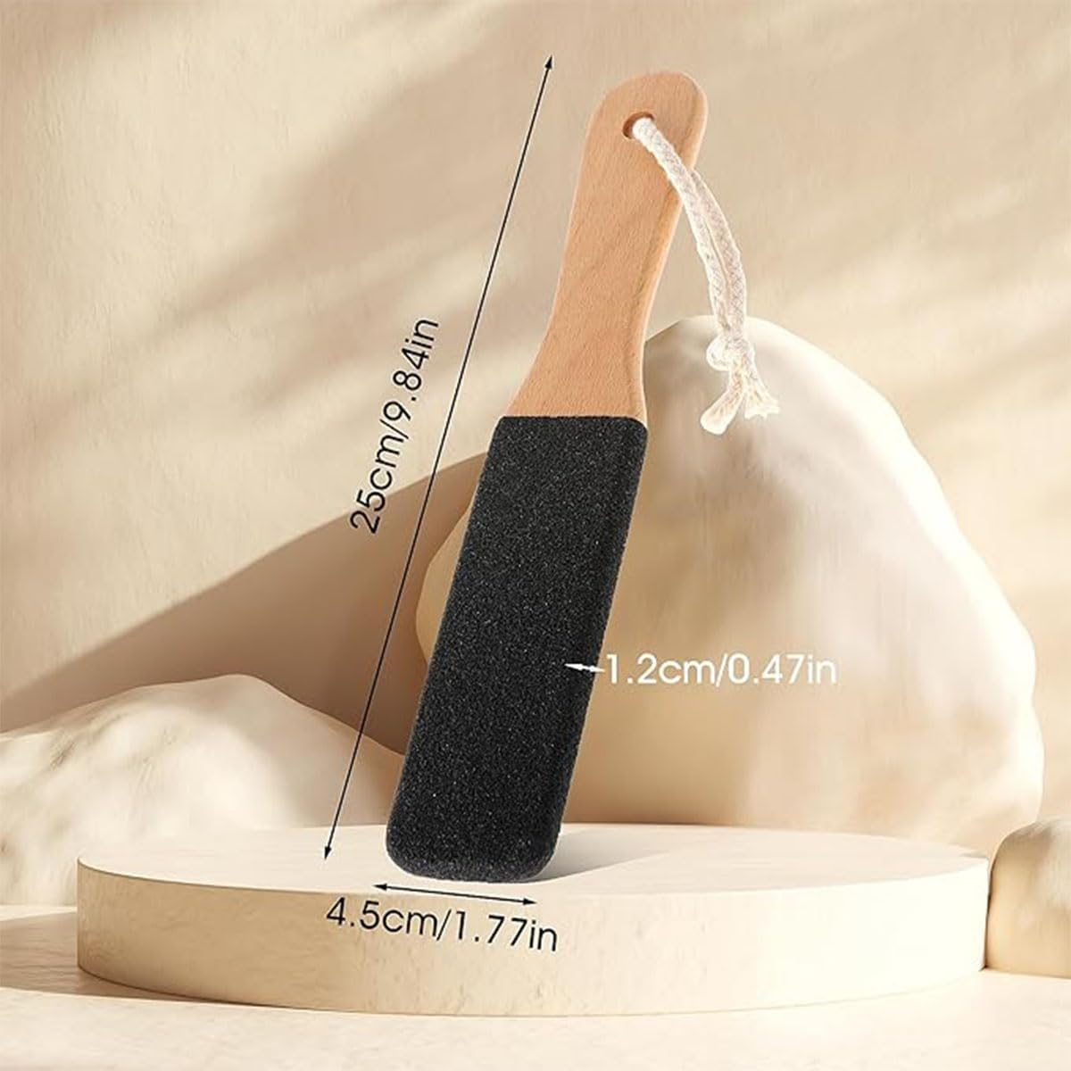 Wooden Foot Files, 2 Double-Sided Wooden Natural Foot Files, for Removing Hard Skin on the Feet, for Removing Skin Keratin and Stratum Corneum, Female and Male Foot Care Tools (Black) (2 Pieces) image number 2