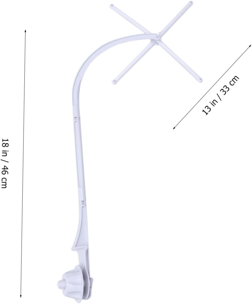 Kisangel 66Cm Baby Crib Mobile Arm Holder White Universal Baby Crib Musical Mobile Toy Holder for Nursery and Infant Bed Accessories image number 5