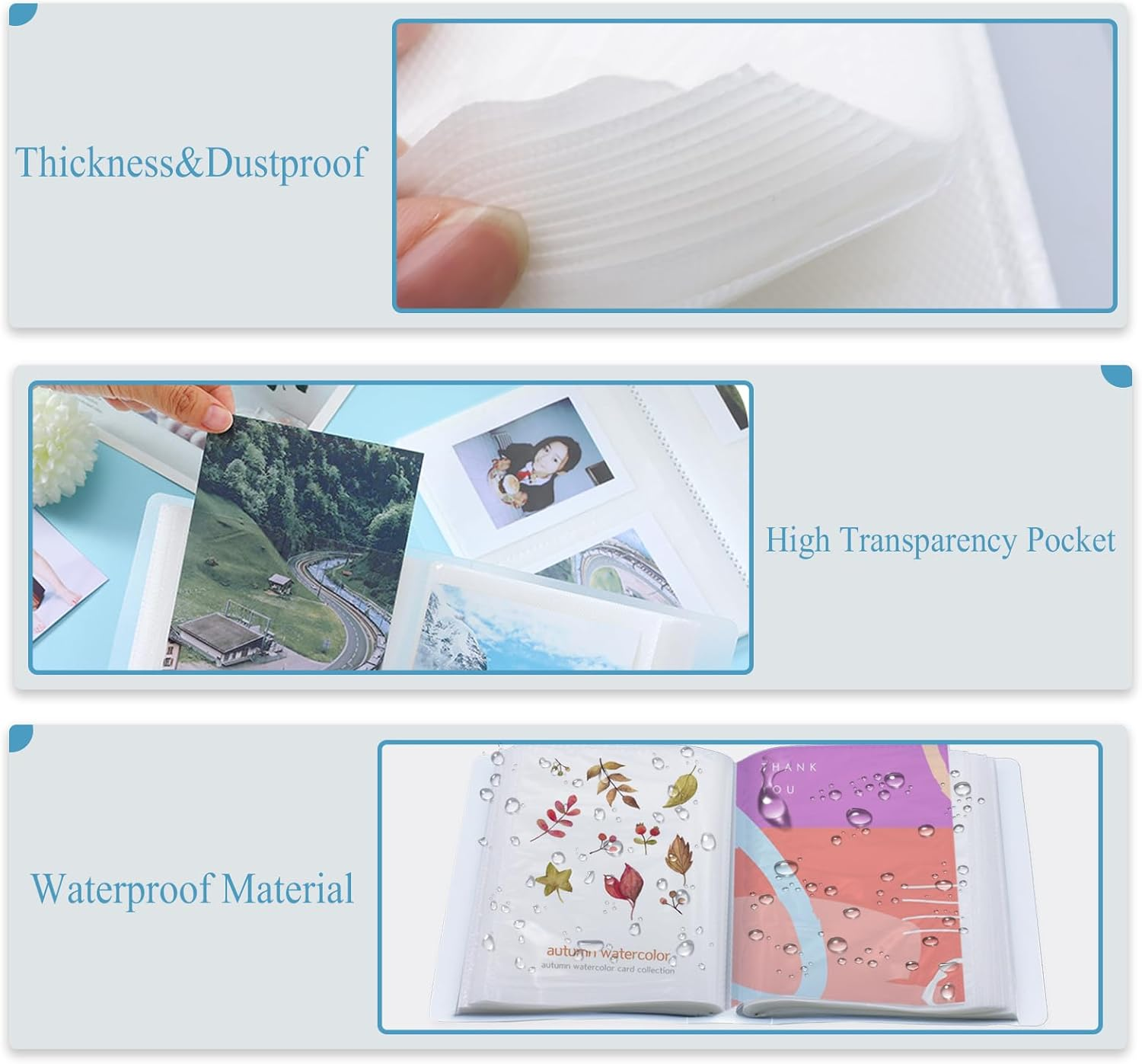 2-Pack of 4X6 Inch Small Photo Albums with Clear Covers - Each Holds 100 Photos image number 1