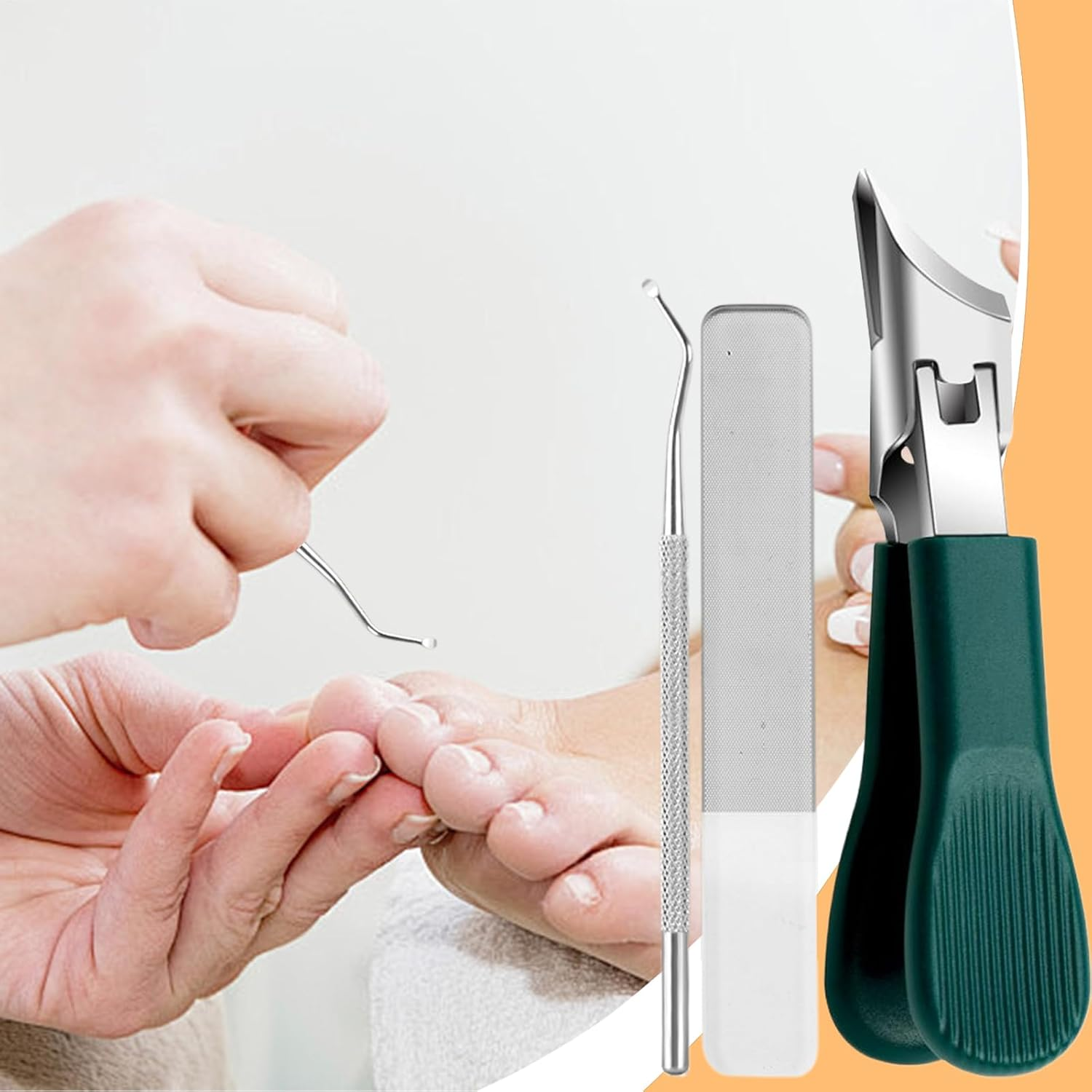 Nail Trimmer, Anti-Splash Nail Cutter, Wide Jaw Opening Toenail Clip, Pointed Fingernail Trimmer for Travel Grooming, Home Manicure image number 3