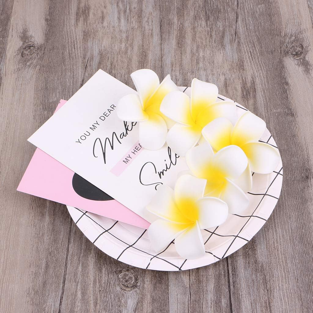 Haiki 5Pcs Hawaiian Foam Hair Pins Frangipani Flower Wedding Party Decoration image number 1