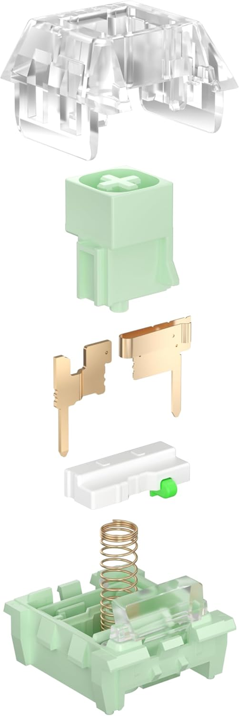 Kailh Box Jade Bamboo Switch,55Gf Heavy RGB SMD 3 Pin Switch for Mechanical Gaming Keyboard (36Pcs)