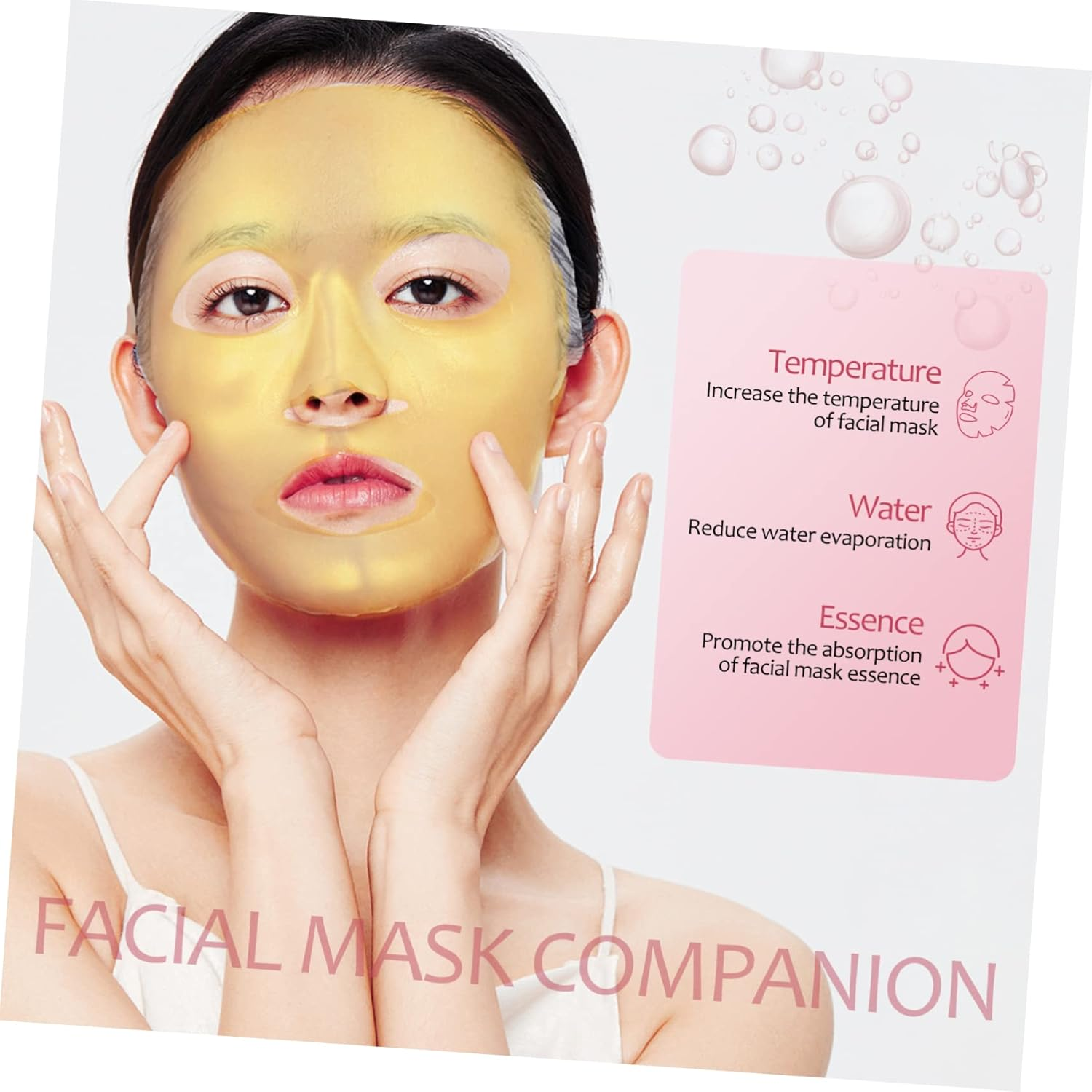 Beavorty 1Set Silicone Mask Cover Reusable Face Mask Covers Facial S Neck Sleep S Transparent Reusable Silicone Steam 3Pcs image number 4