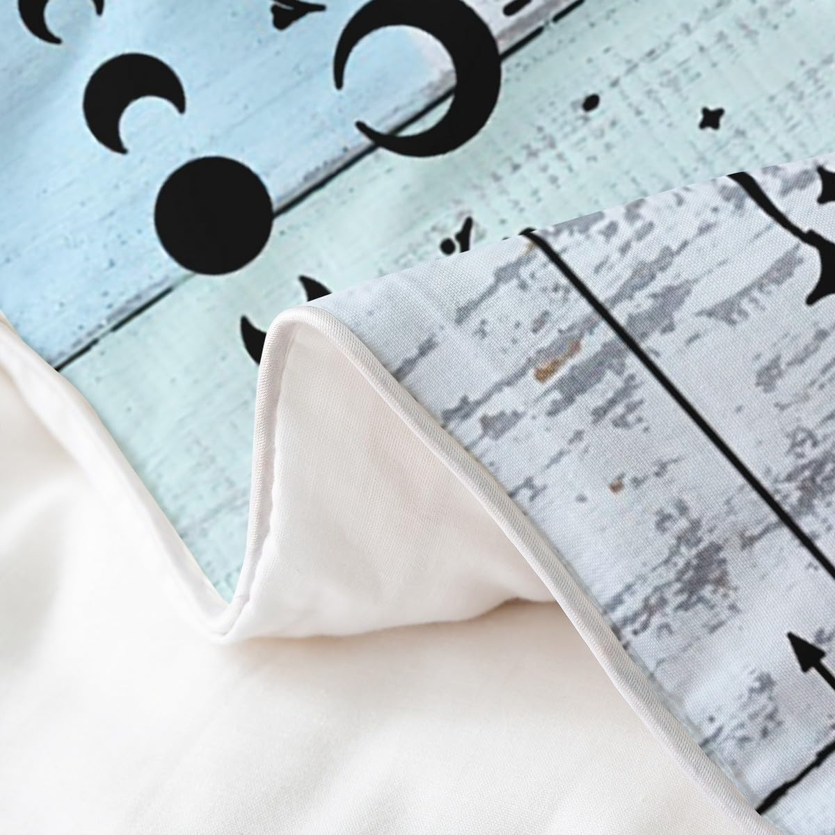 100% Natural Cotton Happy Camping 155 X 220 Cm Comfort Cover, Camper Bed Linen Set, Travel Watercolour Wooden Duvet Cover, Bohemian Style Duvet Cover with Zip Closure, Colourful Bedroom Decor image number 6