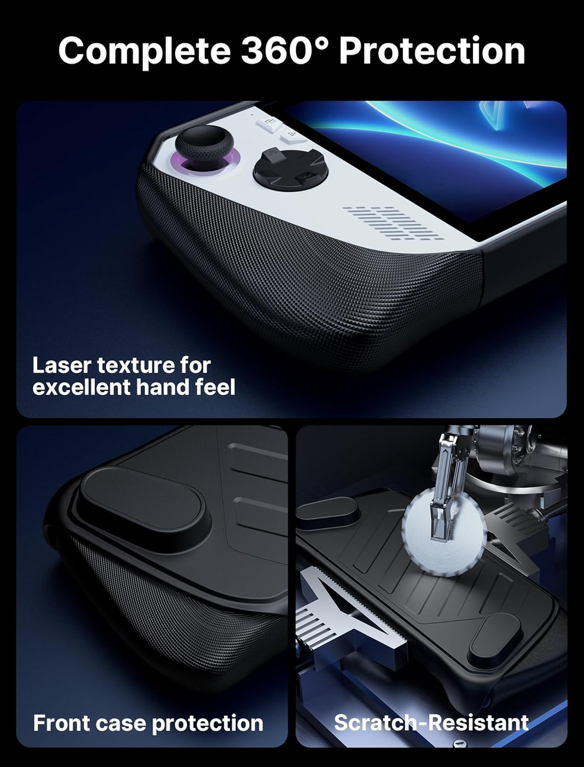 JSAUX Modcase for ROG Ally with Removable Front Shell, Protective Case, Metal Stand and Strap, Compatible with ASUS ROG Ally Accessory Base Set Black-Pc0109 image number 5