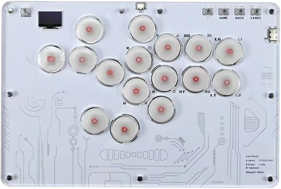 Arcade Stick 16Keys All-Button Gamerfinger with Turbo Functions & Custom Rgb,Arcade Controller Street Fight for Pc/Ps3/Ps4/Switch/Steam Game Keyboard-Supports Hot Swap & SOCD image number 3