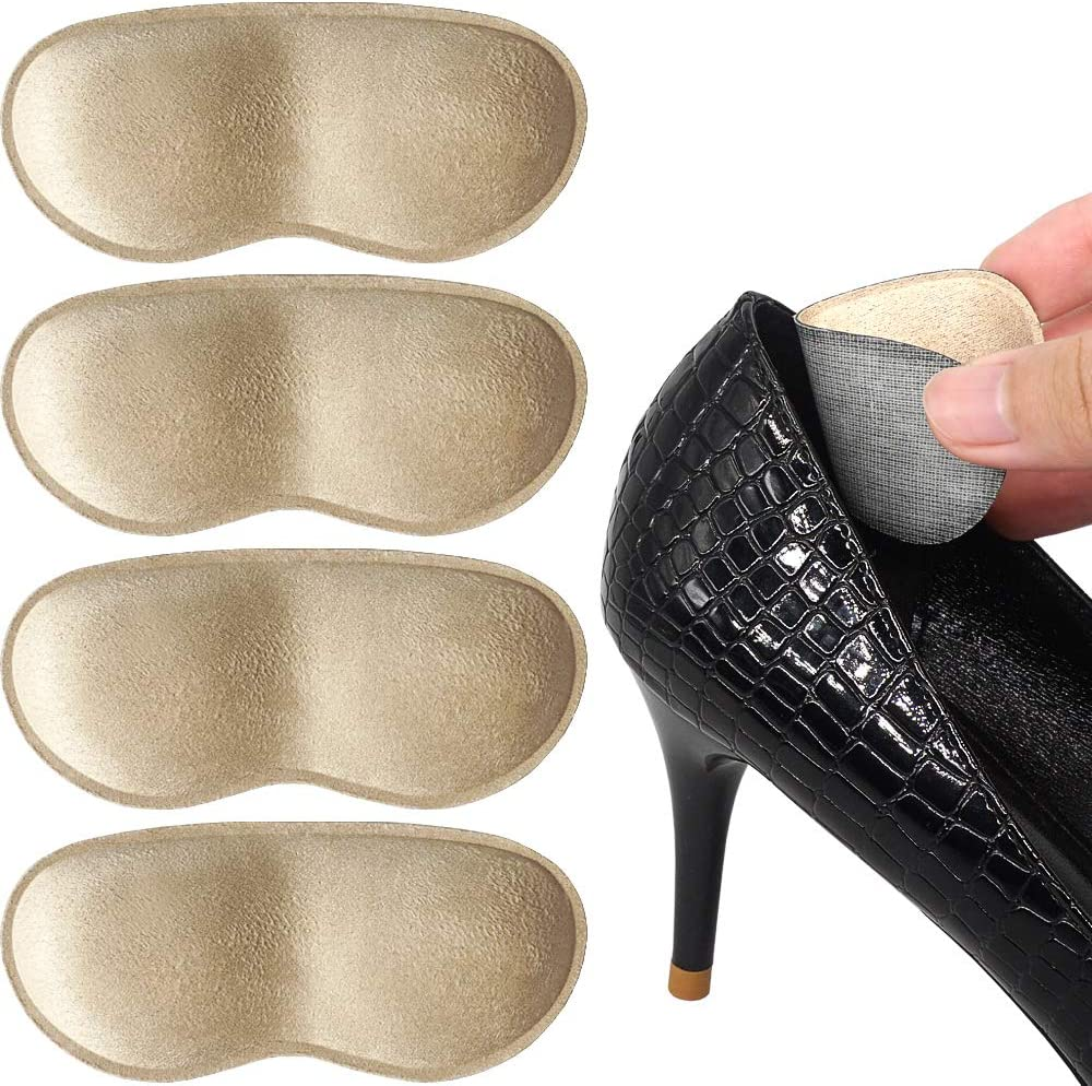 Dr. Foot'S Heel Grips for Men and Women, Self-Adhesive Heel Cushion Inserts Prevent Heel Slipping, Rubbing, Blisters, Foot Pain, and Improve Shoe Fit (Beige)