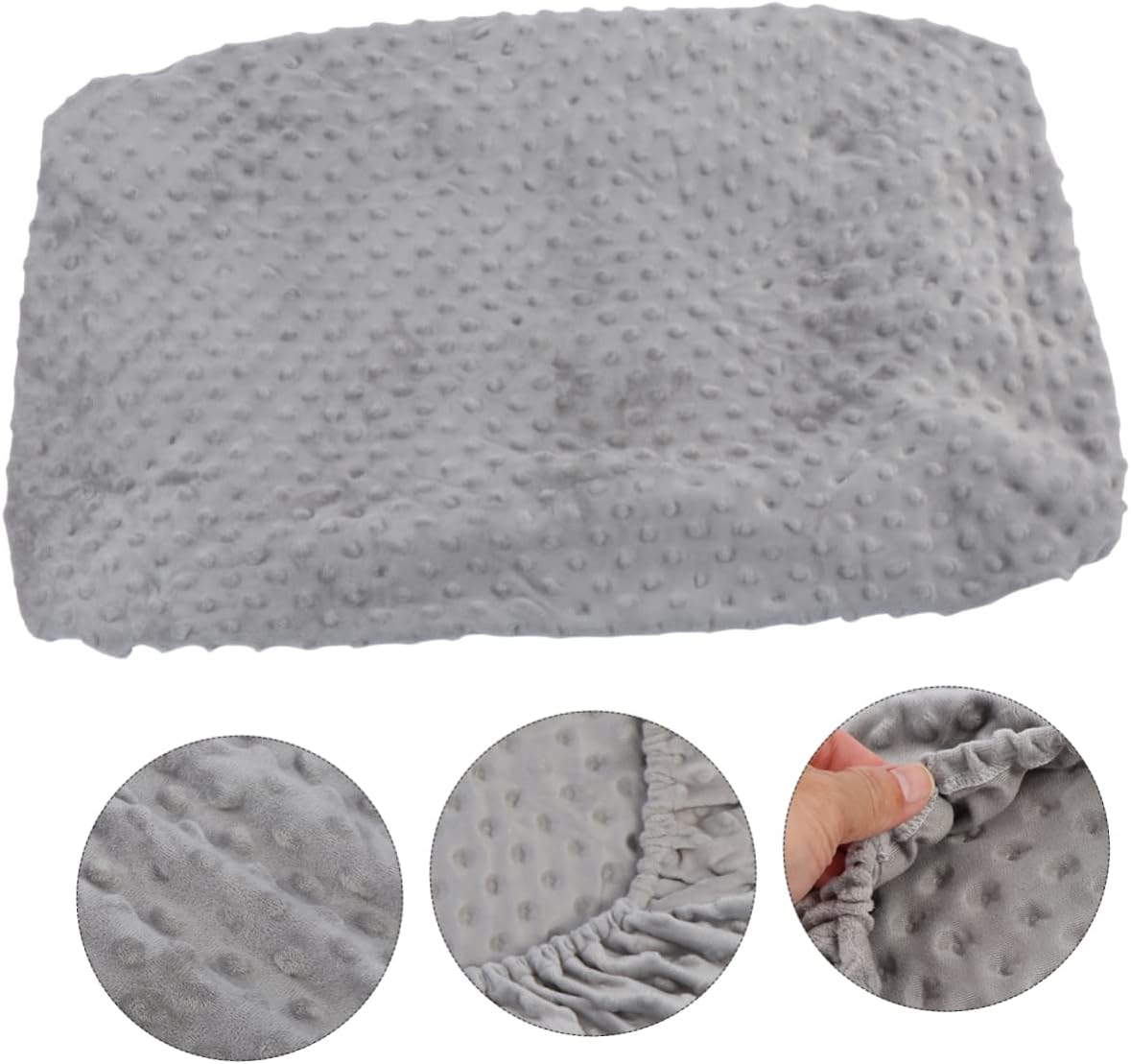 IMIKEYA Baby Diaper Changing Pad Cover Breathable Gray Detachable Massage Table Change Cover for Infants, Compatible Standard Changing Mats image number 2