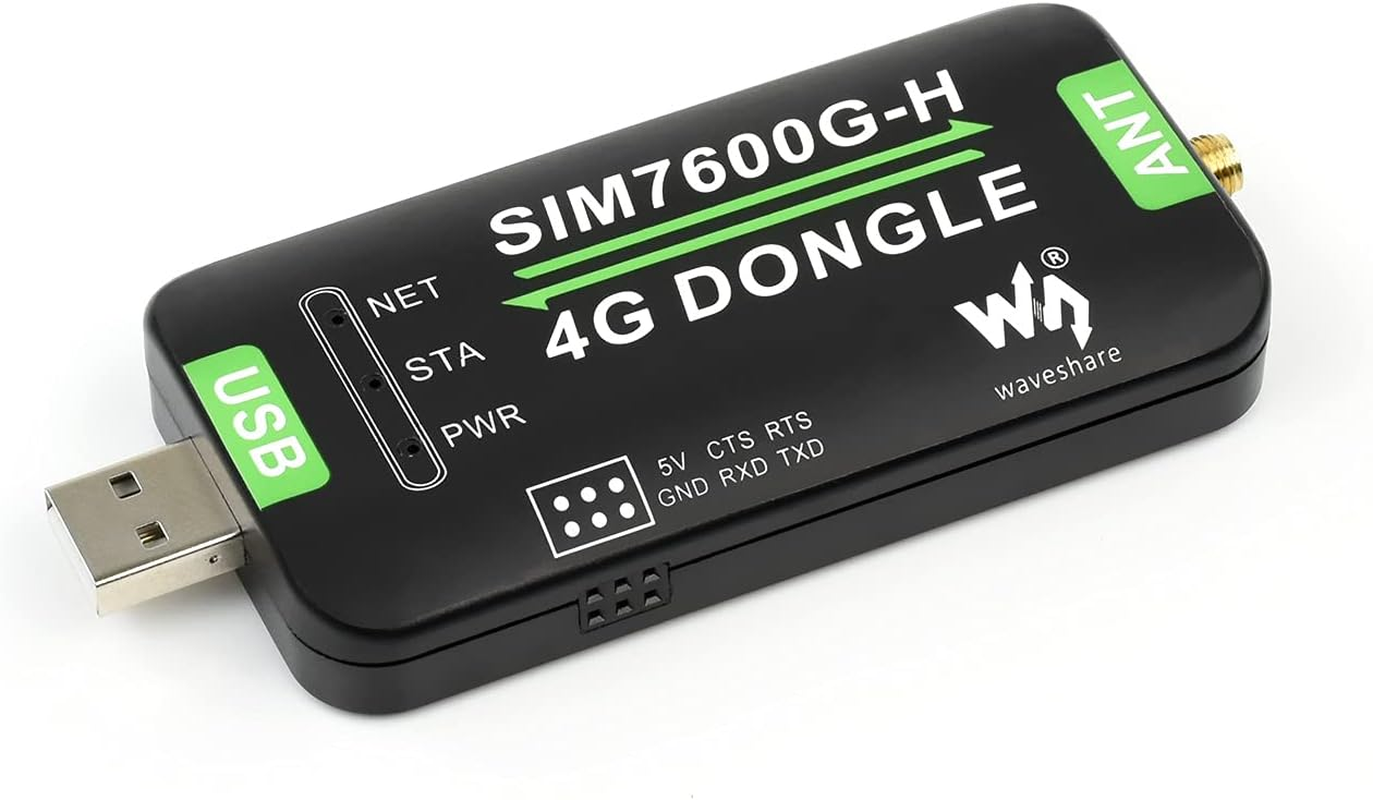 Waveshare SIM7600G-H 4G DONGLE with Antenna Compatible with Windows/Linux image number 3