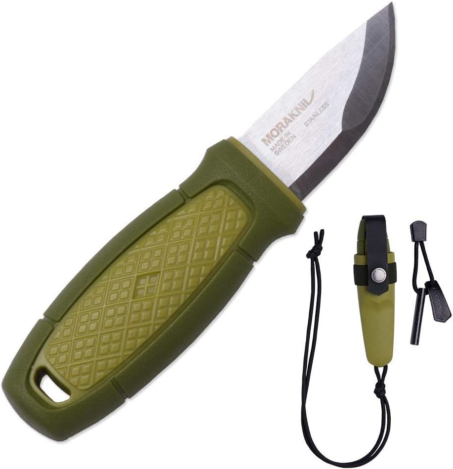 Morakniv Eldris Fixed-Blade Pocket-Sized Knife with Sandvik Stainless Steel Blade, Lanyard and Firestarter, 2.2-Inch