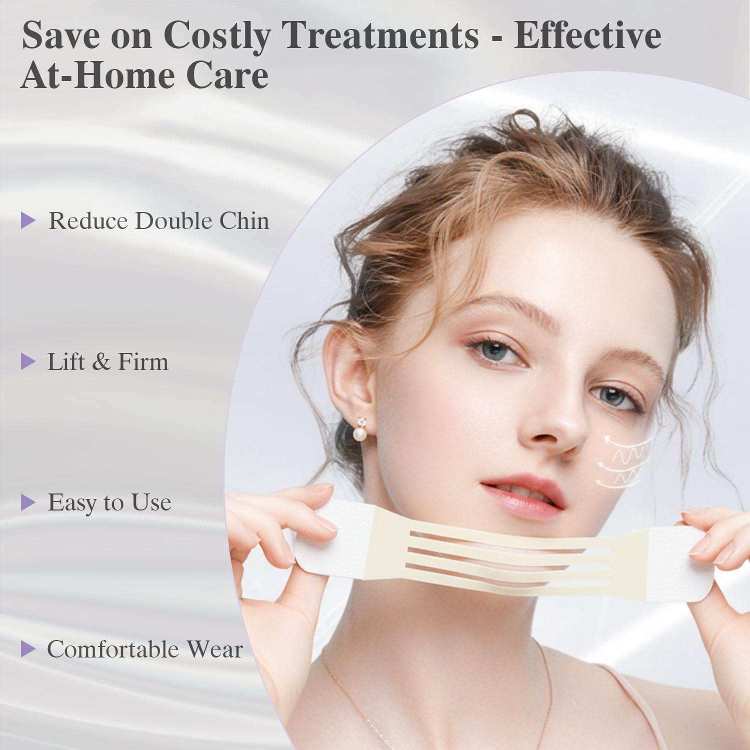 Face Lifting Tape - 20PCS Adjustable V-Line Chin Strap for Double Chin,Jawline Contour & Firming Face Slimming Belt image number 1