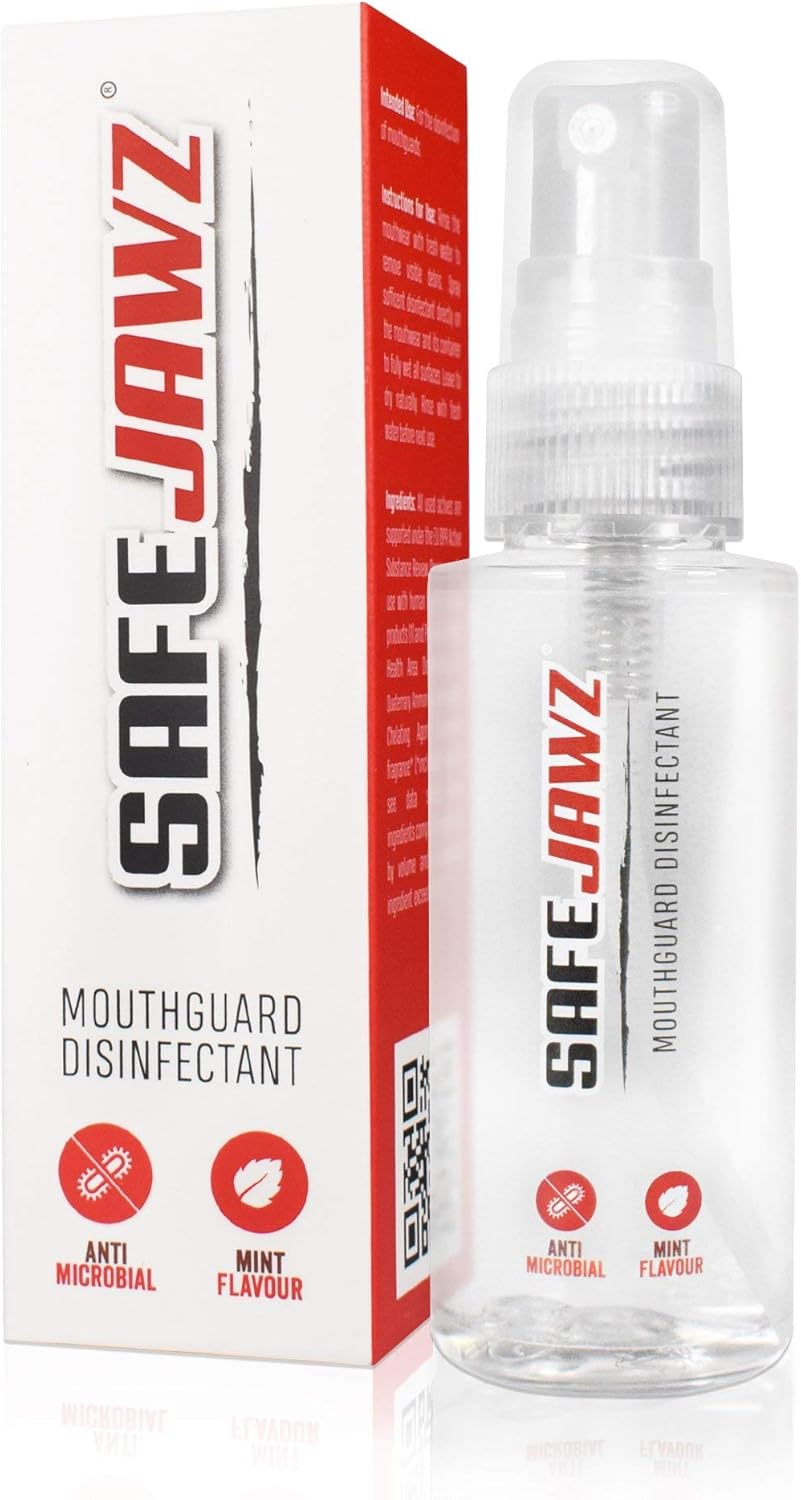SAFEJAWZ Freshner Spray for Sports Mouthguards, Adults and Junior Gum Shield Spray for Boxing, Basketball, Lacrosse, Football, MMA, Martial Arts, Hockey and All Contact Sports image number 1