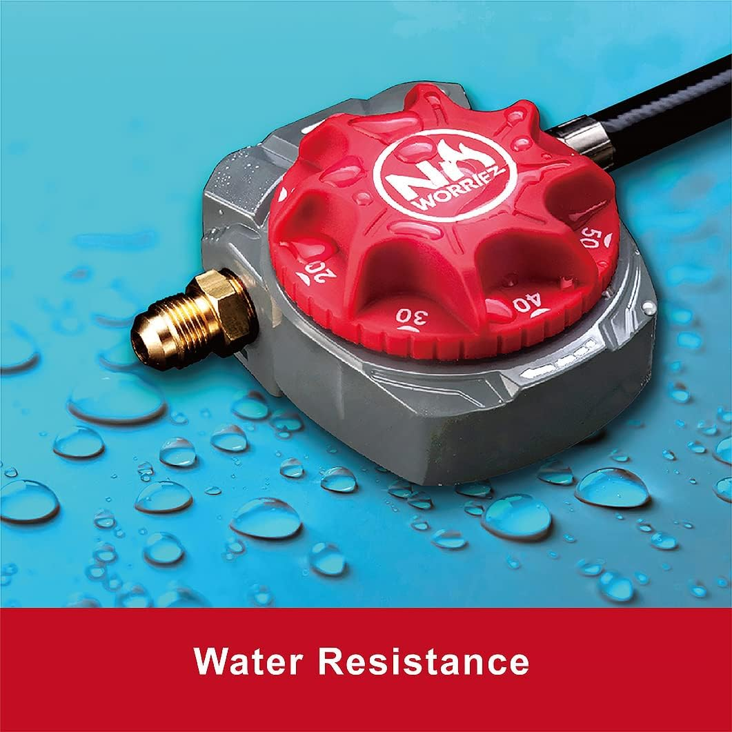 NO WORRIEZ 80,000 BTU Safety Automatic Outdoor BBQ Shut off Mechanical Structure Gas Timer for Propane Grill and Natural Gas Grill(With 3/8'' Flared Assembly Connector and Hose, Patent Pending) image number 5