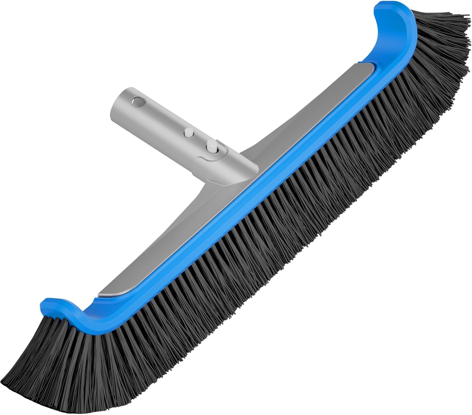 Tidymister Pool Brush 17.5'' Heavy Duty Swimming Pool Brushes for Cleaning Pool Walls & Tiles & Floors & Corners Scrub Brush Head Reinforced Aluminum Back (Pole Not Included)