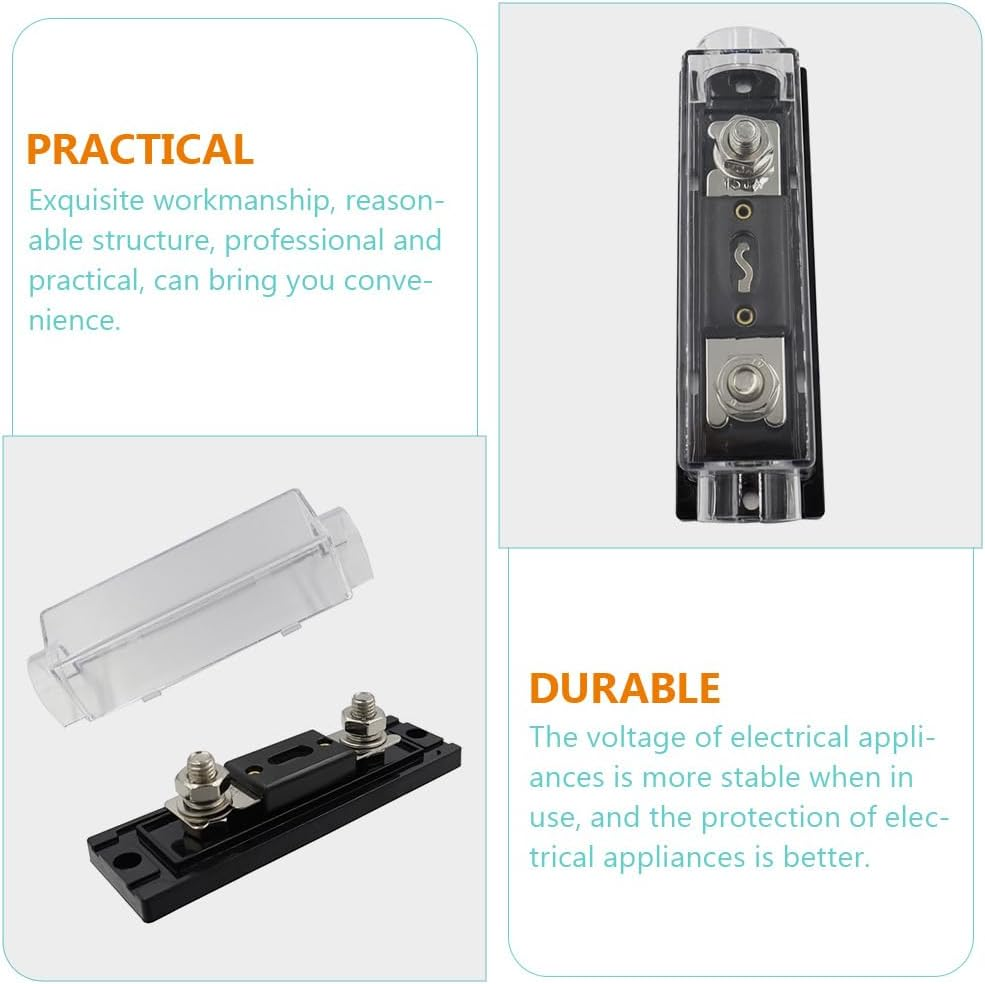 CLISPEED 4Pcs Fuse Holder Power Distribution Block 150A Amp Breaker Electrical Appliance Automotive Fuse Block Saxophone Key Felts Fused Distribution Block Erhu Accessories Terminal Car Abs image number 1