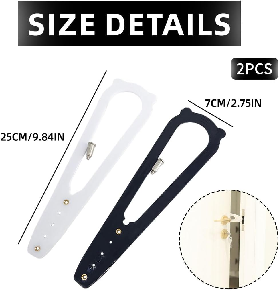 LEEQ 2Pcs Cat Door Lock - Alternative Door Locks for Children Dogs Door Stopper for Baby Safety Cat Door Holder Latch to Keep Cats in Dog Outside image number 1