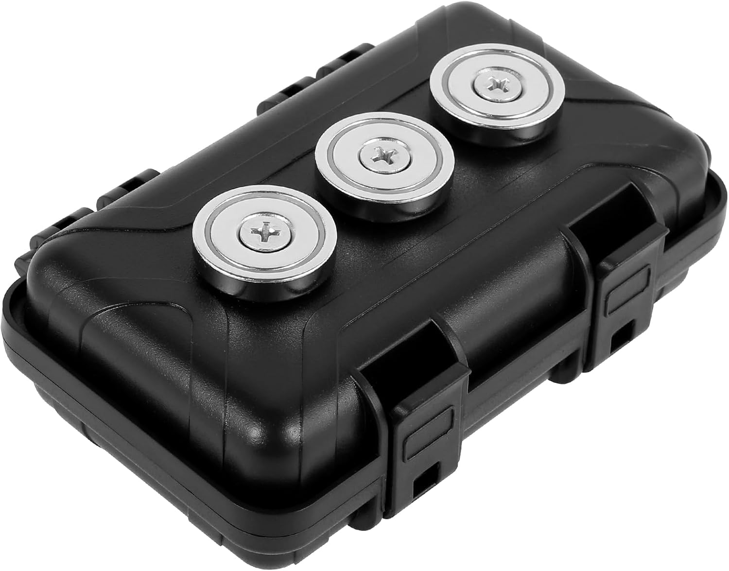 PHWRECZ 1Pc/2Pcs Magnetic Key Holder under Car Hide Key Box with Strong Magnet, Waterproof, Secure, Versatile, Black, 4.33X2.56X1.38 Inches