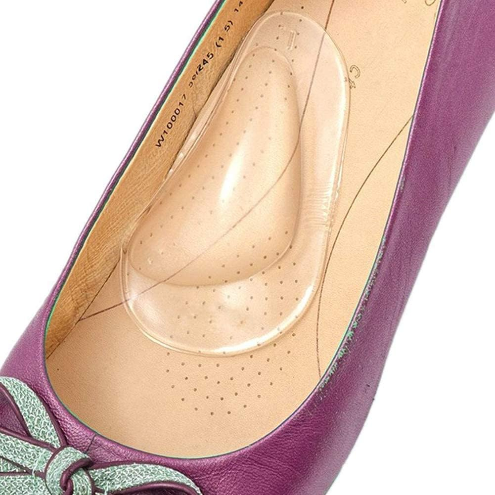 Clear Gel Arch Support Insoles - 3 Pairs High Heel Inserts for Plantar Fasciitis - Orthotic Shoe Cushion Pad for Feet image number 4