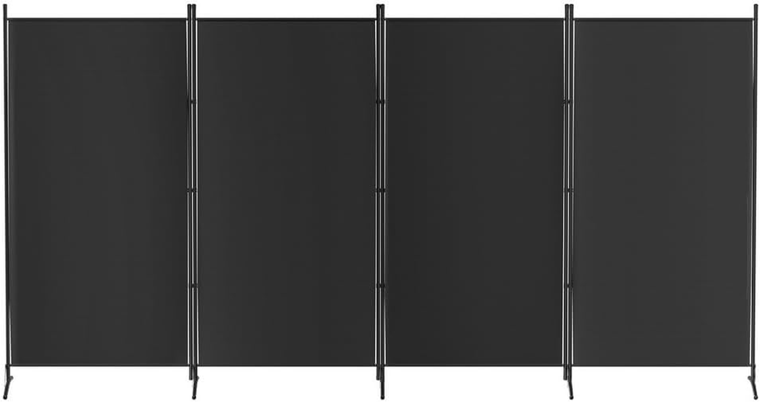Artiss Room Divider, 4 Panels Fabric Folding Privacy Portable Screen Shelf Dividers Partition Wall Screens Home Pet Child Indoor Balcony Bedroom Furniture, Separator Water-Resistant Black image number 2