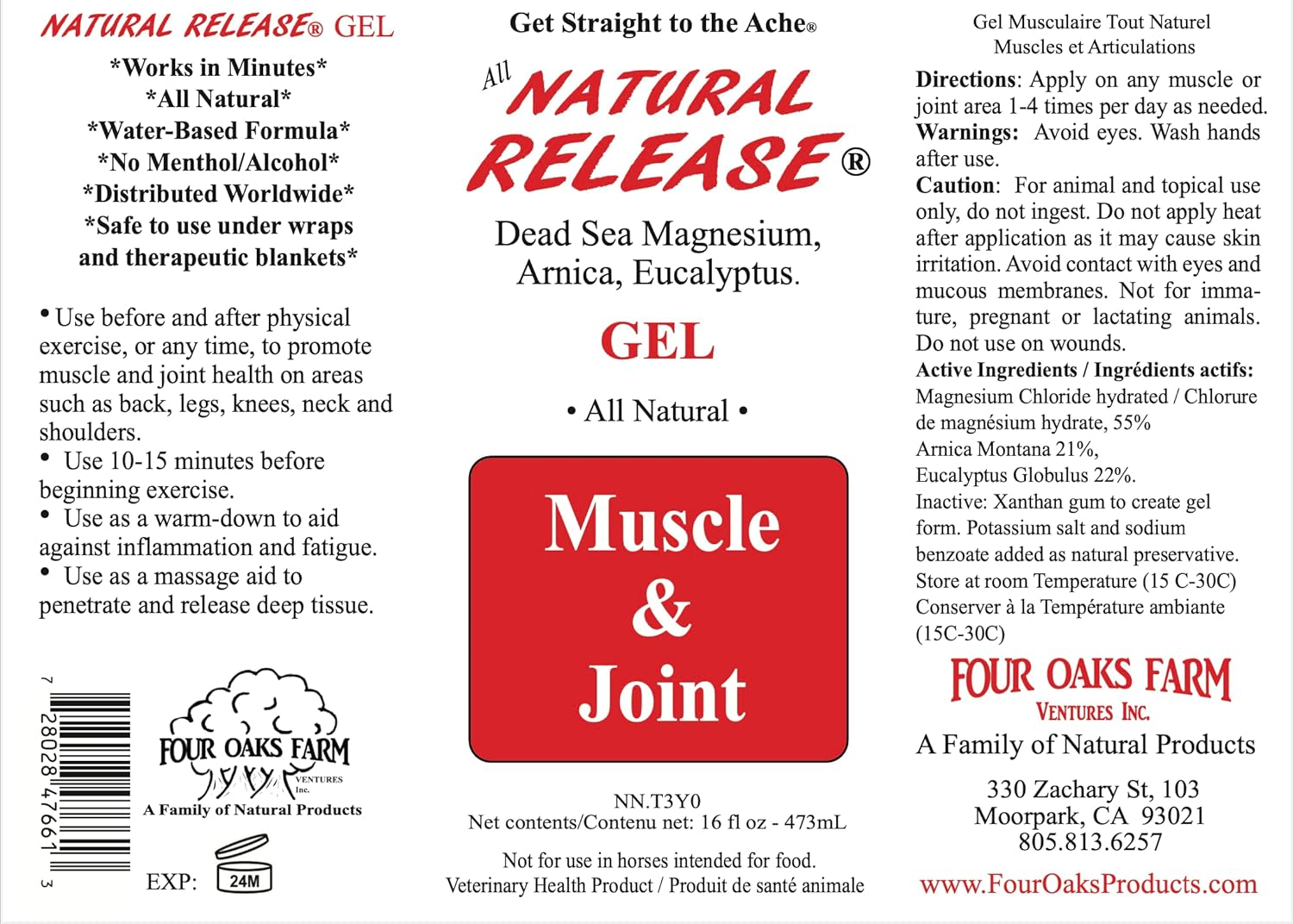 Natural Release Muscle Wash Gel