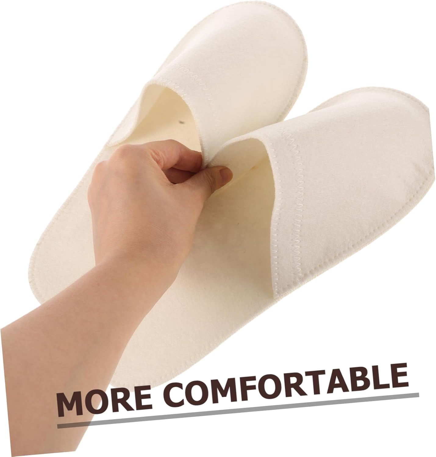 Ipetboom Felt Slippers Cozy Slippers House Slippers for Men Slippers for Outdoor While Releasing Men House Slippers Guest Slippers Men Comfy Slippers Spa Supplies Felt Cloth Black - Black image number 7