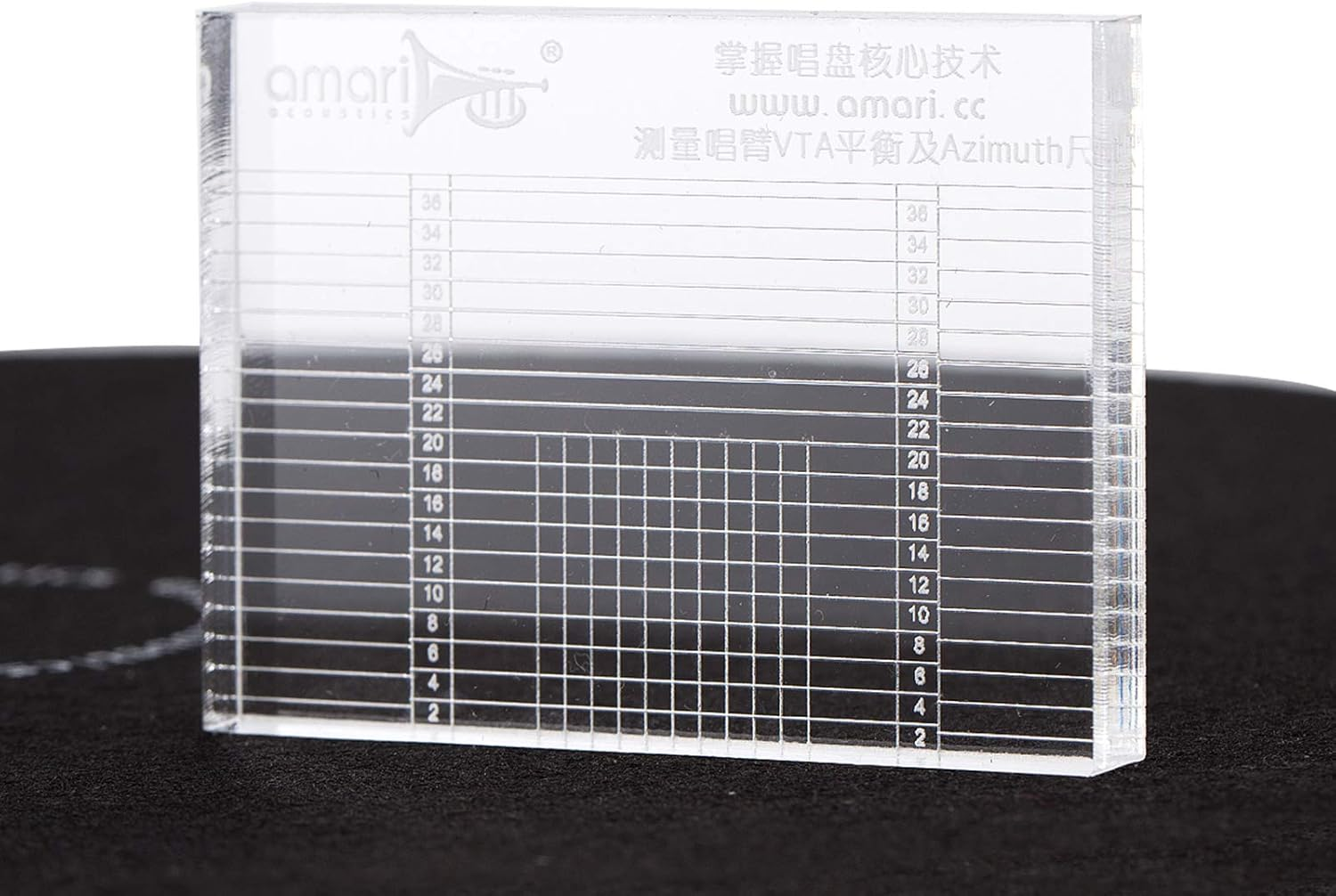 Nobsound Hi-Fi Tonearm VTA & Cartridge Azimuth Alignment Ruler Headshell Alignment Block image number 6