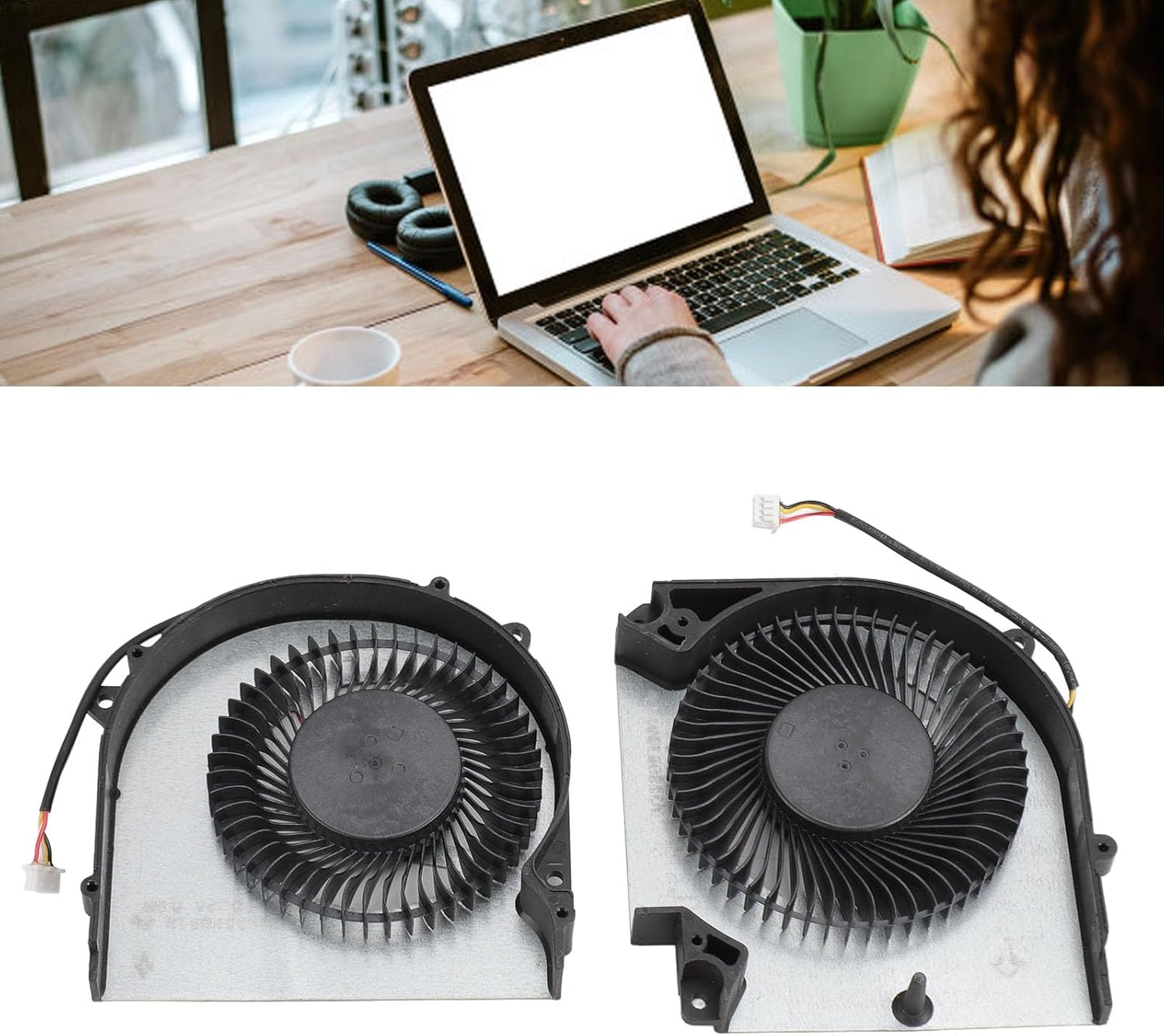 CPU GPU Cooling Fan Replacement, Laptop Cooling Fan, Laptop Cooler for Gaming G5 G7 MD GD KC FLHF DFS5K221153711 DFS5M325063B1N image number 3