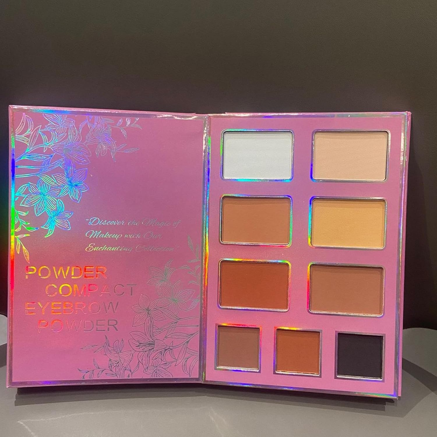 Makeup Book Palette, Waterproof Blendable Powder Lipstick, Make up Palette Eyeshadow Set, for Women Girls Travel Office Party Dating Wedding Shopping Holiday Outdoor image number 2