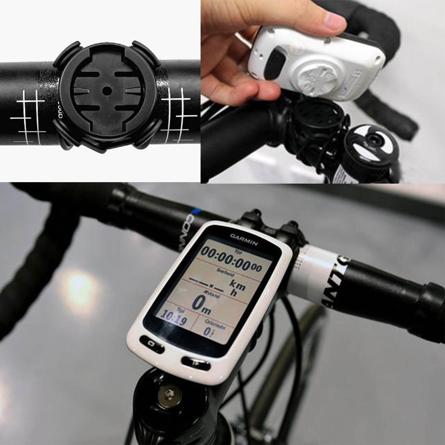 2 Sets Quarter-Turn Bike Mount Kit Compatible with Garmin Edge/Plus/Explore/Touring/Xoss G/G+ Cycling Mount Quarter Turn Edge GPS Computer Bracket Bicycle Extended Mount MTB Accessories