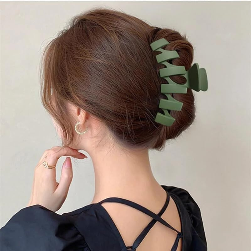 Hair Claw Clips Fashion 11CM Ladies N-Shaped Solid Color Frosted Large Hairpin Hairpin Headdress Shark Clip Hair Accessories image number 6